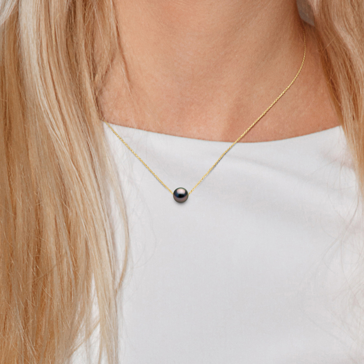 Diadema Halsband Tahitipärla Gulguld dam – bild 2