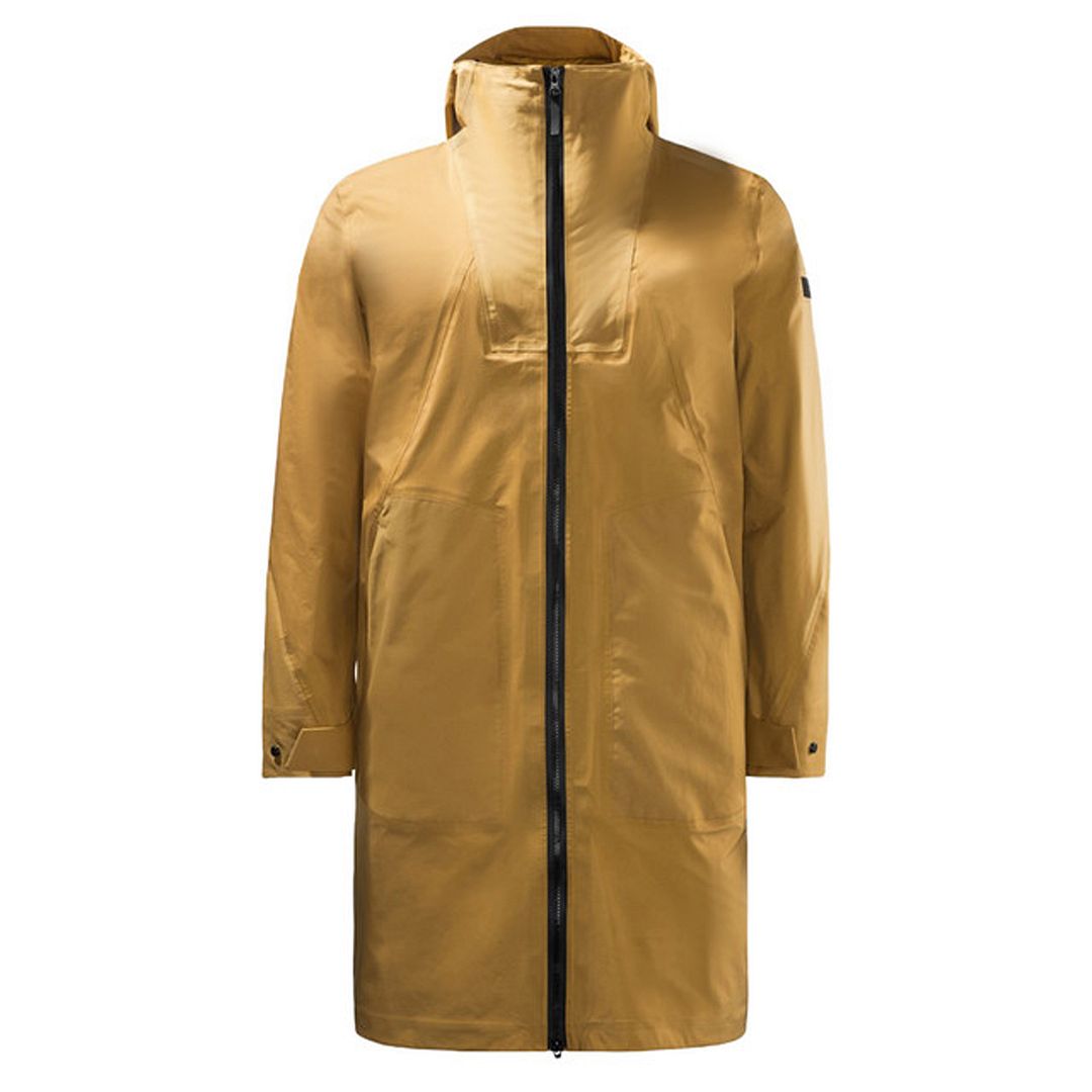 Thumbnail - Jack Wolfskin die Regenmenschen braune lange Jacke