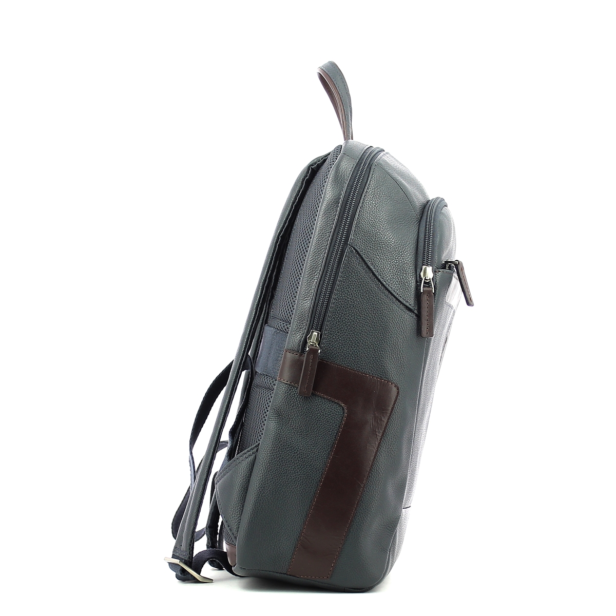 Piquadro Laptopryggsäck i läder 14.0 BLU/MARRONE ryggsäckar dam – bild 2