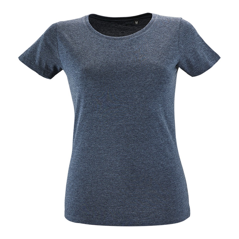 SOLS Womens/Ladies Regent Fit Short Sleeve T-Shirt (Heather Denim)