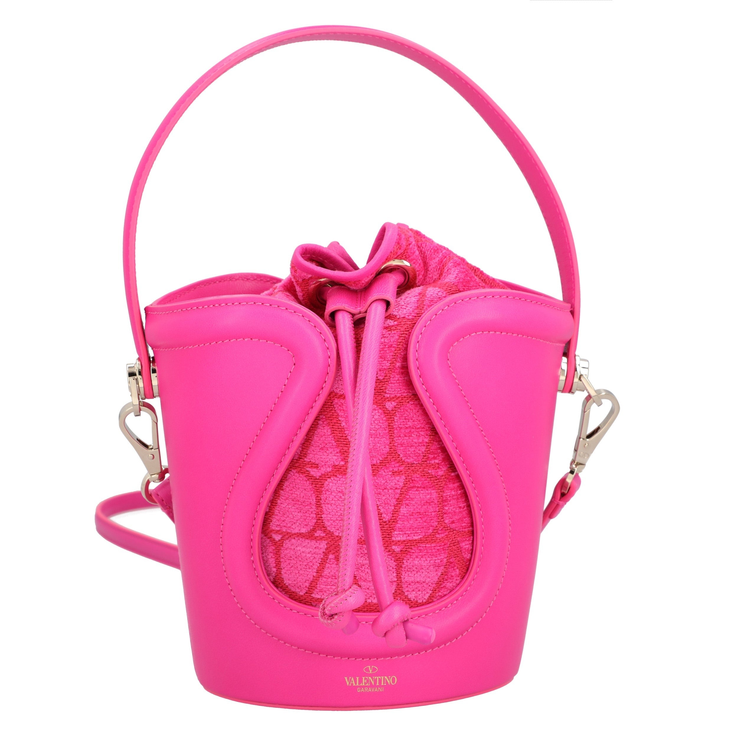 Valentino Garavani Womens Le Cinquiéme Bucket Bag Pink Canvas (archived) – One Size