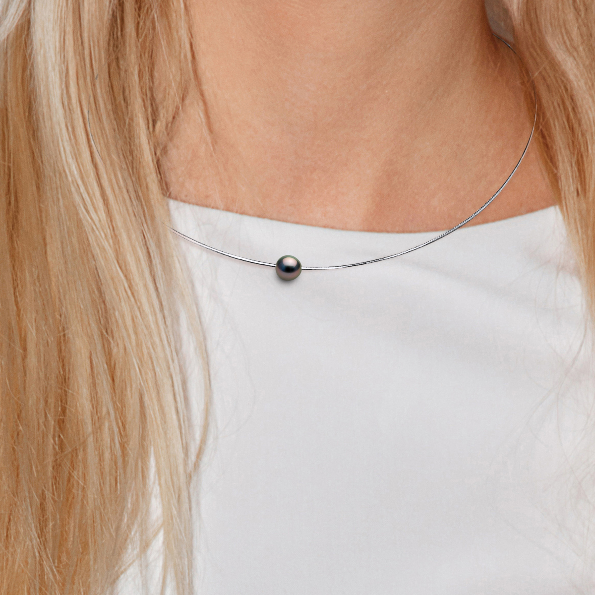 Diadema Halsband Omega Silver och Tahitipärla dam – bild 2