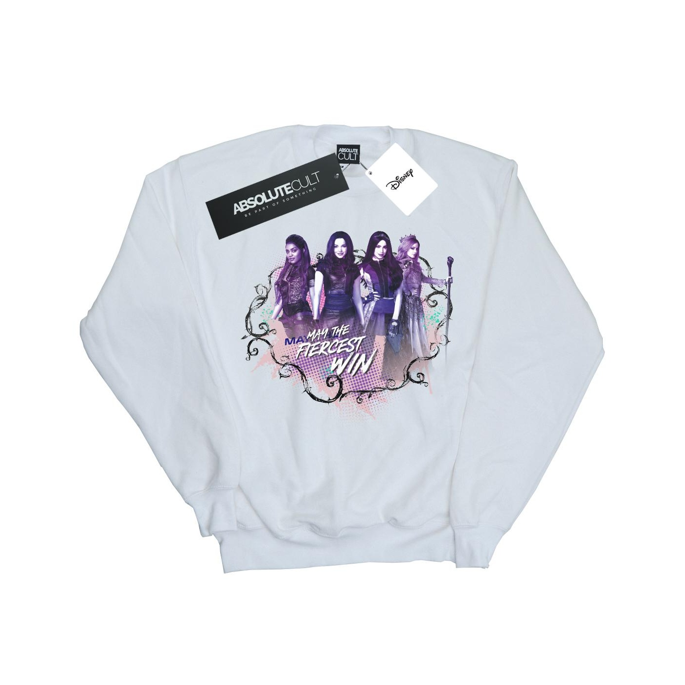 Thumbnail - Disney - "The Descendants The Fiercest Win" Sweatshirt für Mädchen (Weiß)