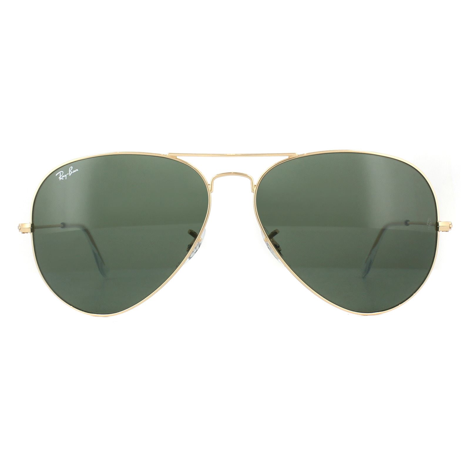 Thumbnail - Lunettes De Soleil Ray-Ban Aviator 3025 001 Or Vert 62mm