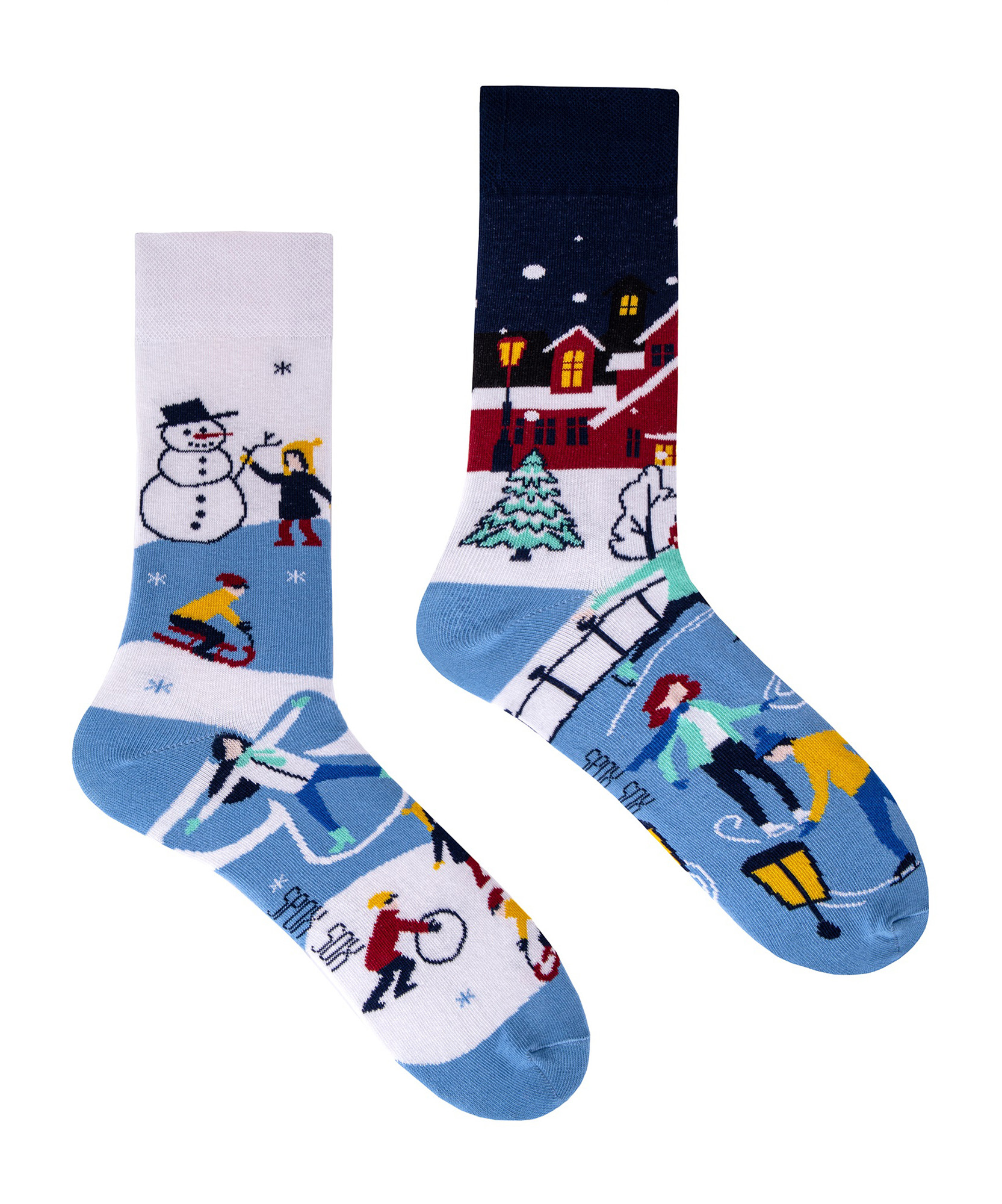 Thumbnail - SPOX SOX - Herren & Damen Mismatched Novelty Odd Socks - Winter Aktivitäten
