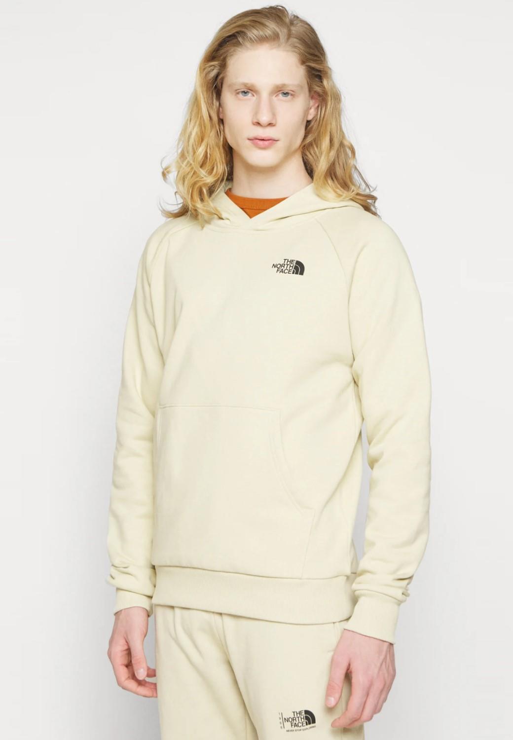 Thumbnail - The North Face Mens Reglan Red Box Hoodie in gebleichten Kies