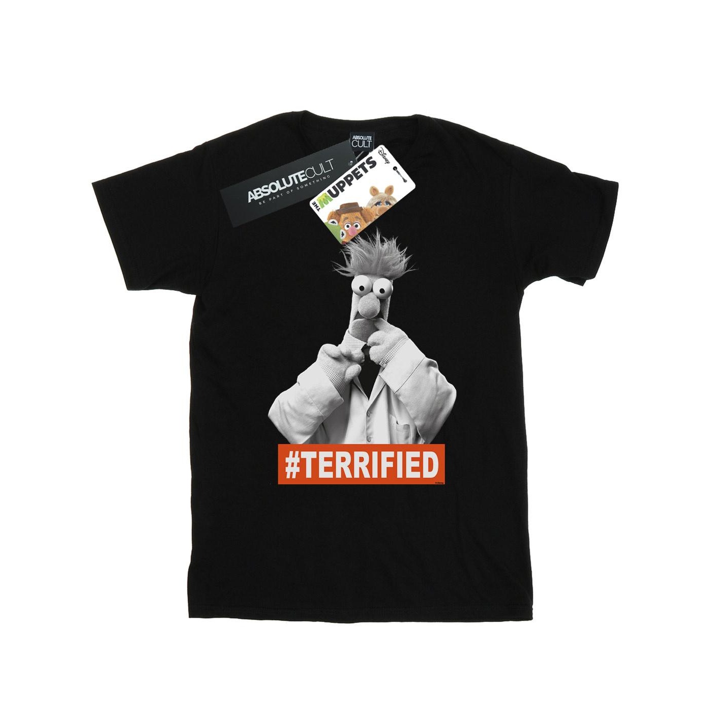 Thumbnail - Disney - "The Muppets Beaker Terrified" T-Shirt für Herren (Schwarz)