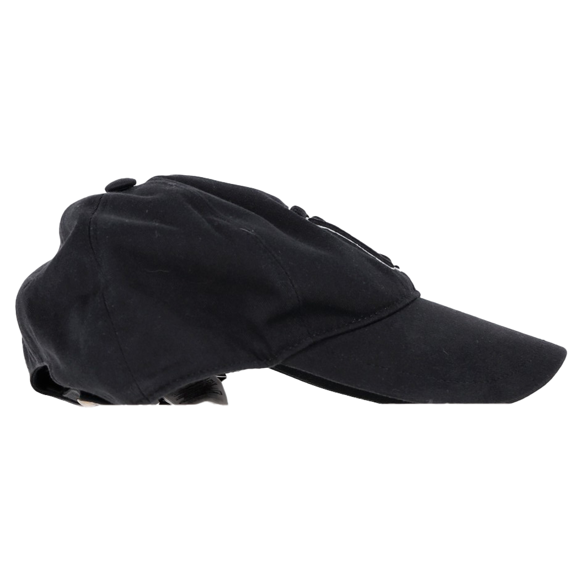 Burberry Pre-owned Womens Embroidered Logo Baseball Cap in Black Cotton - Size Small