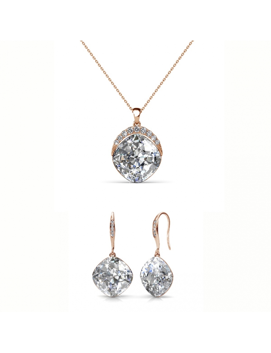 Thumbnail - Tiffy Hook Set und Box - Rose Gold und Kristall