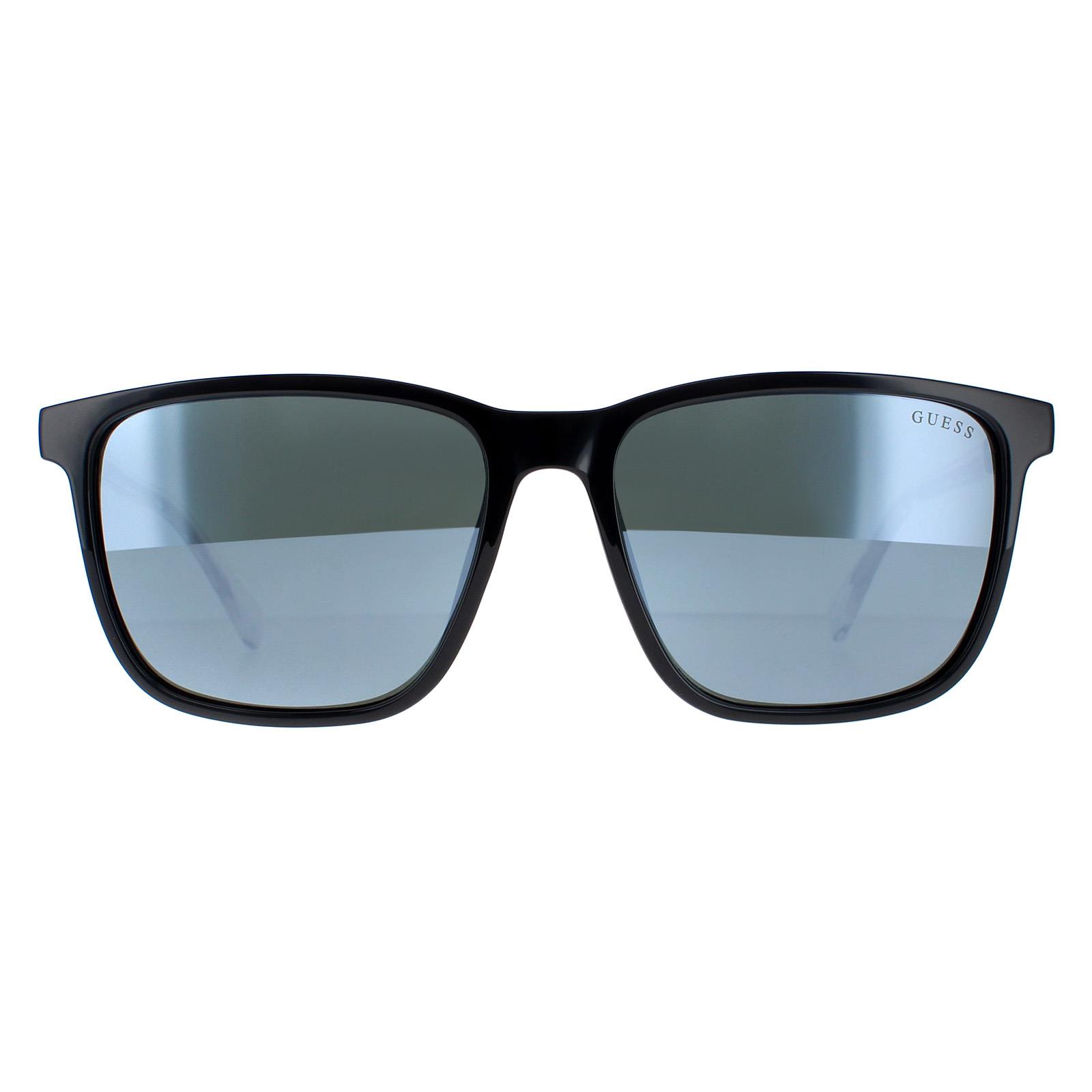 Thumbnail - Guess Square Mens Glänzend Schwarz Grün Spiegel GU6944