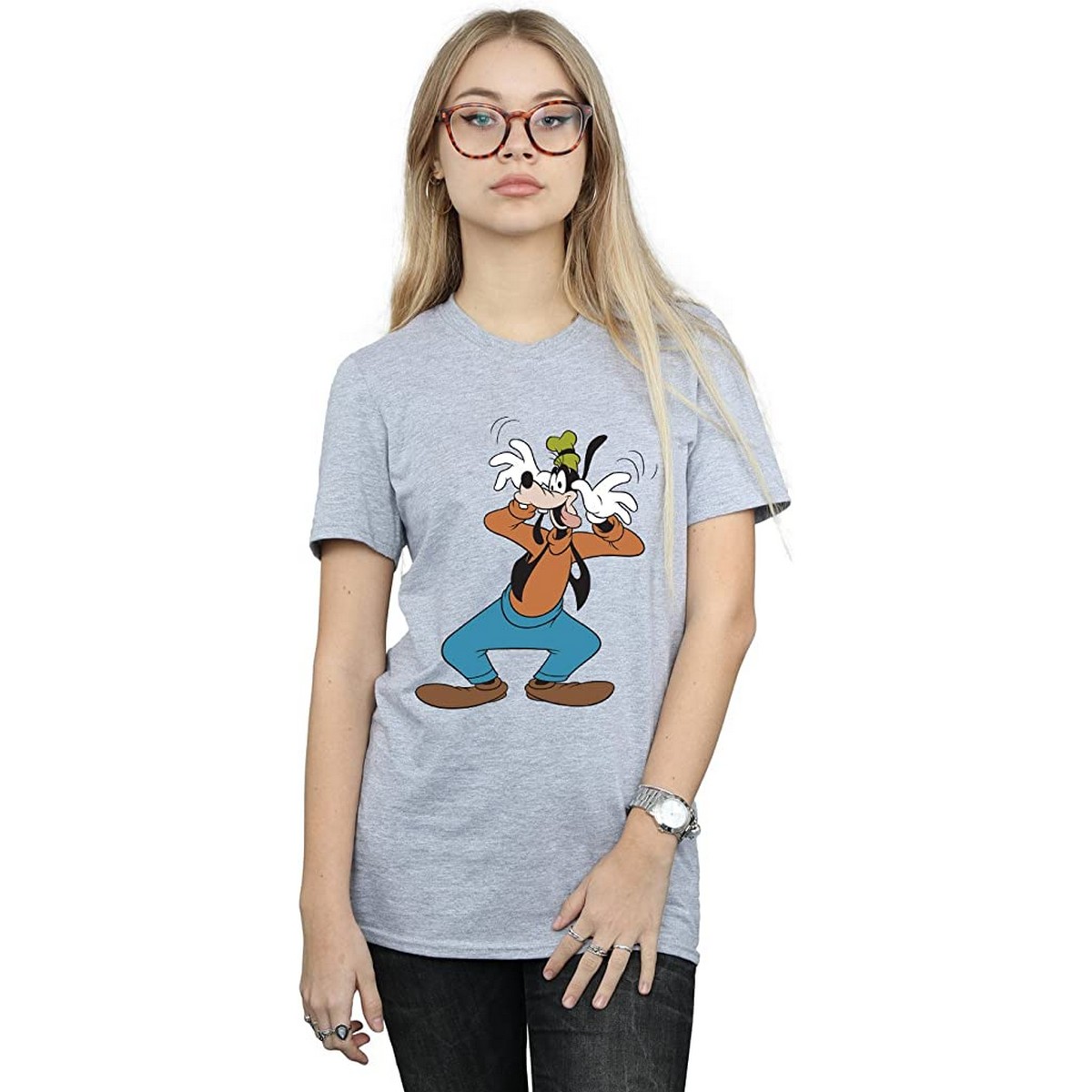 Thumbnail - Disney - "Crazy" T-Shirt für Damen (Grau)