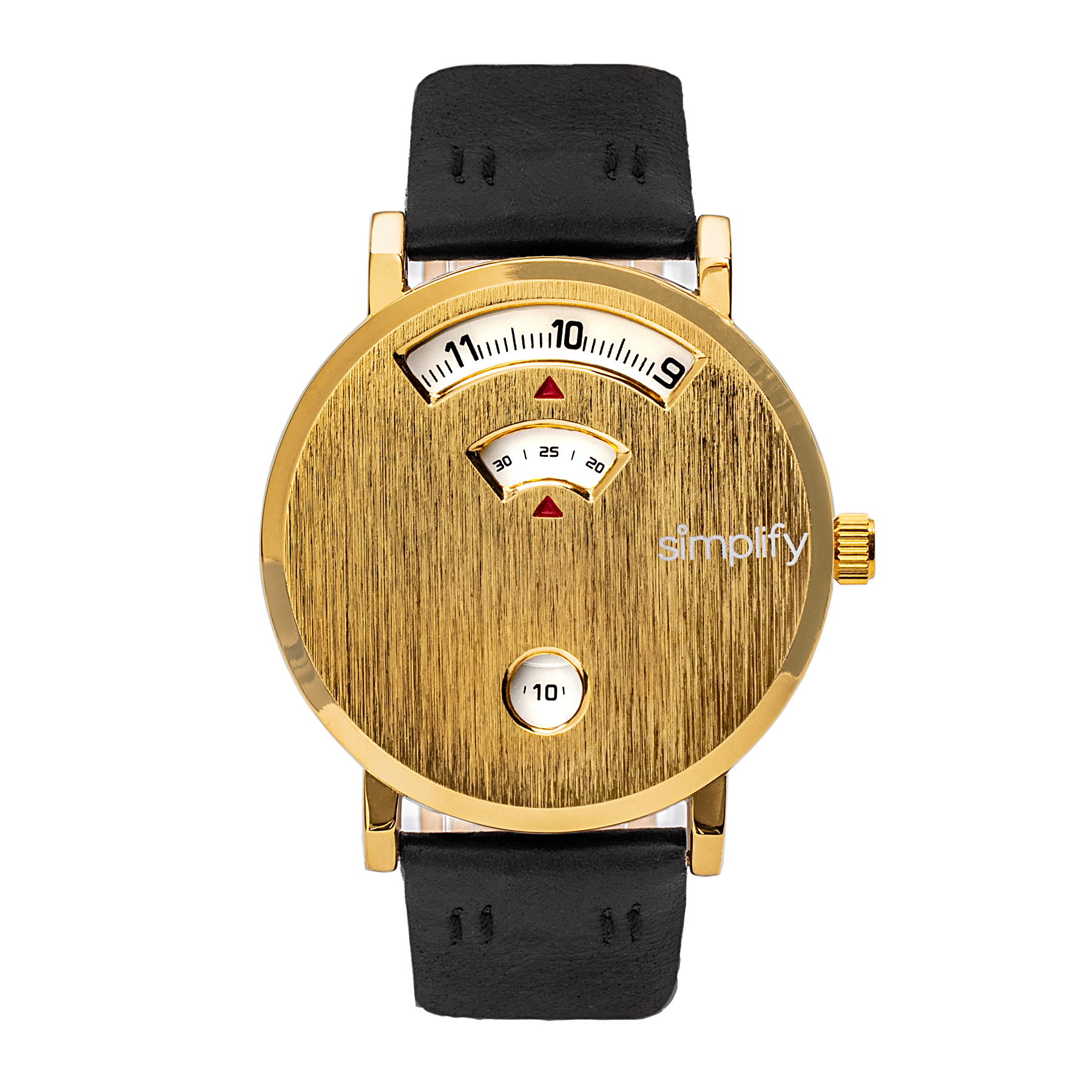 Simplify Unisex The 7000 Leather-Band Watch - Gold Stainless Steel - One Size