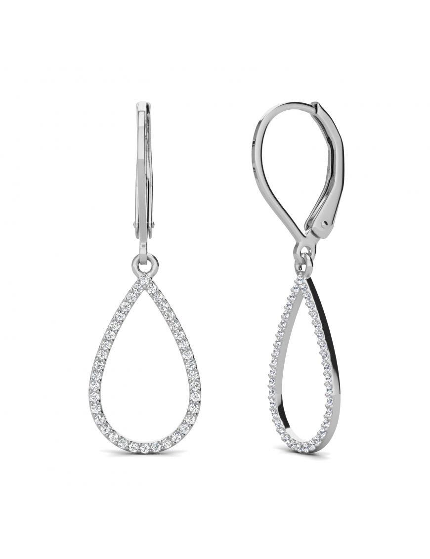 Laelia Dangling Hoop örhängen Silver och kristall