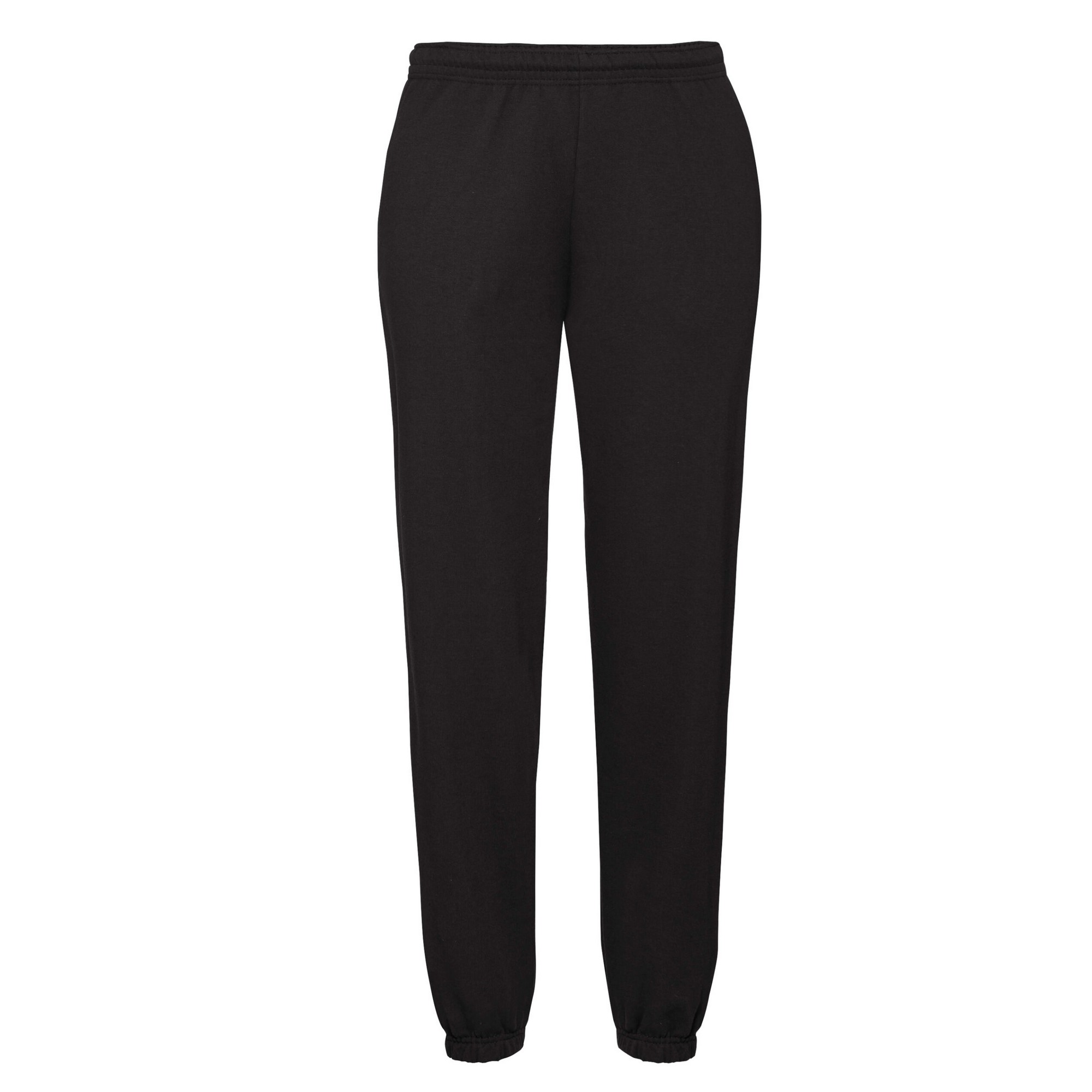 Fruit of the Loom Mens Elasticated Cuff Jogging Bottoms (Black) - Size Medium