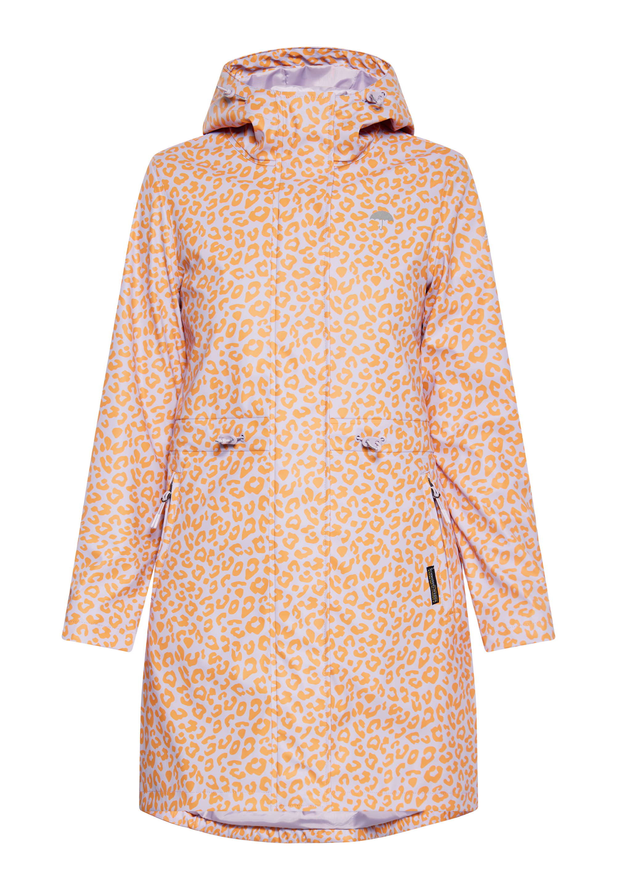 Thumbnail - Schmuddelwedda regenparka Damen Pastelllavendel Orange Leo
