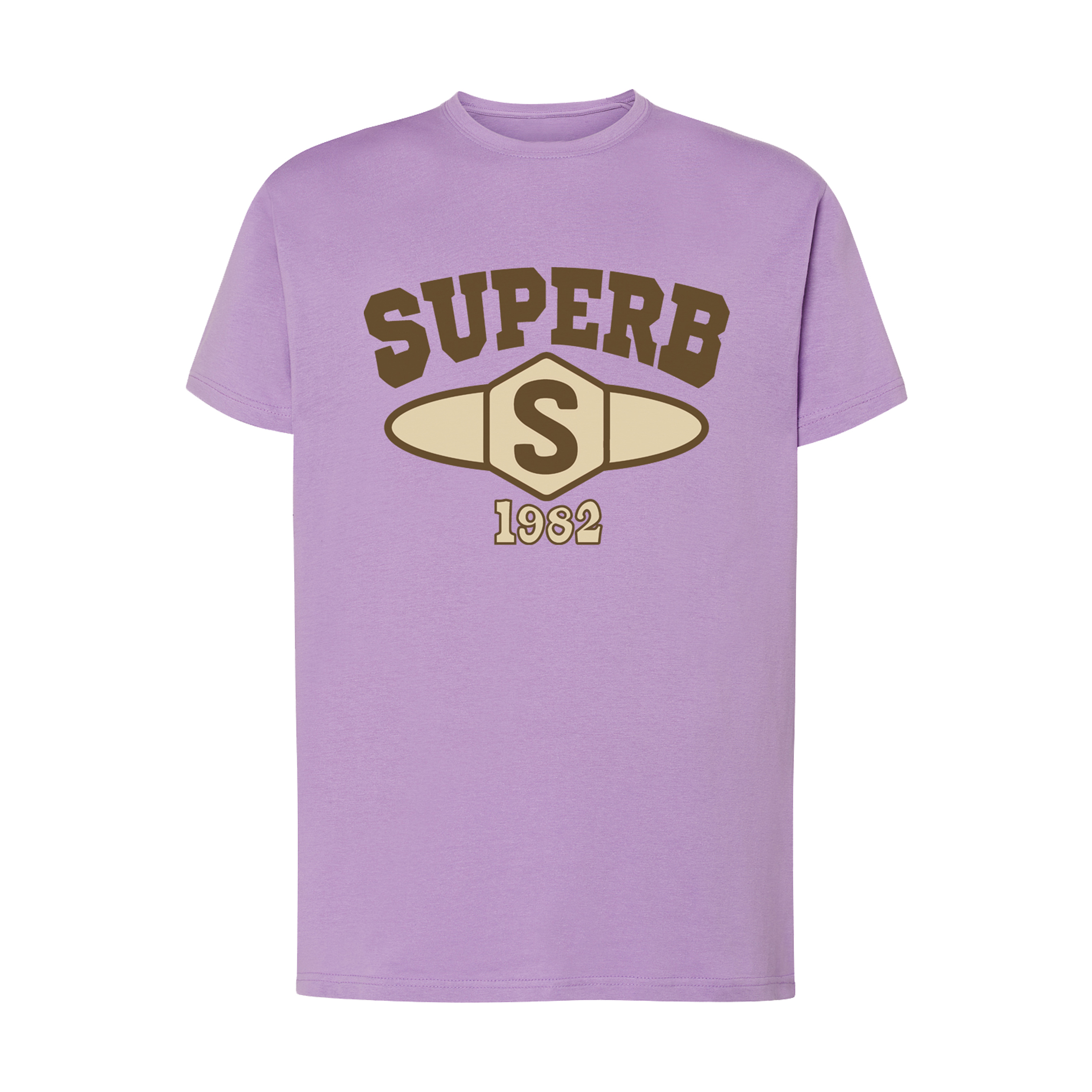 Superb University SPRBCA-2201 kortärmad T-shirt med rund hals för män herr – bild 2
