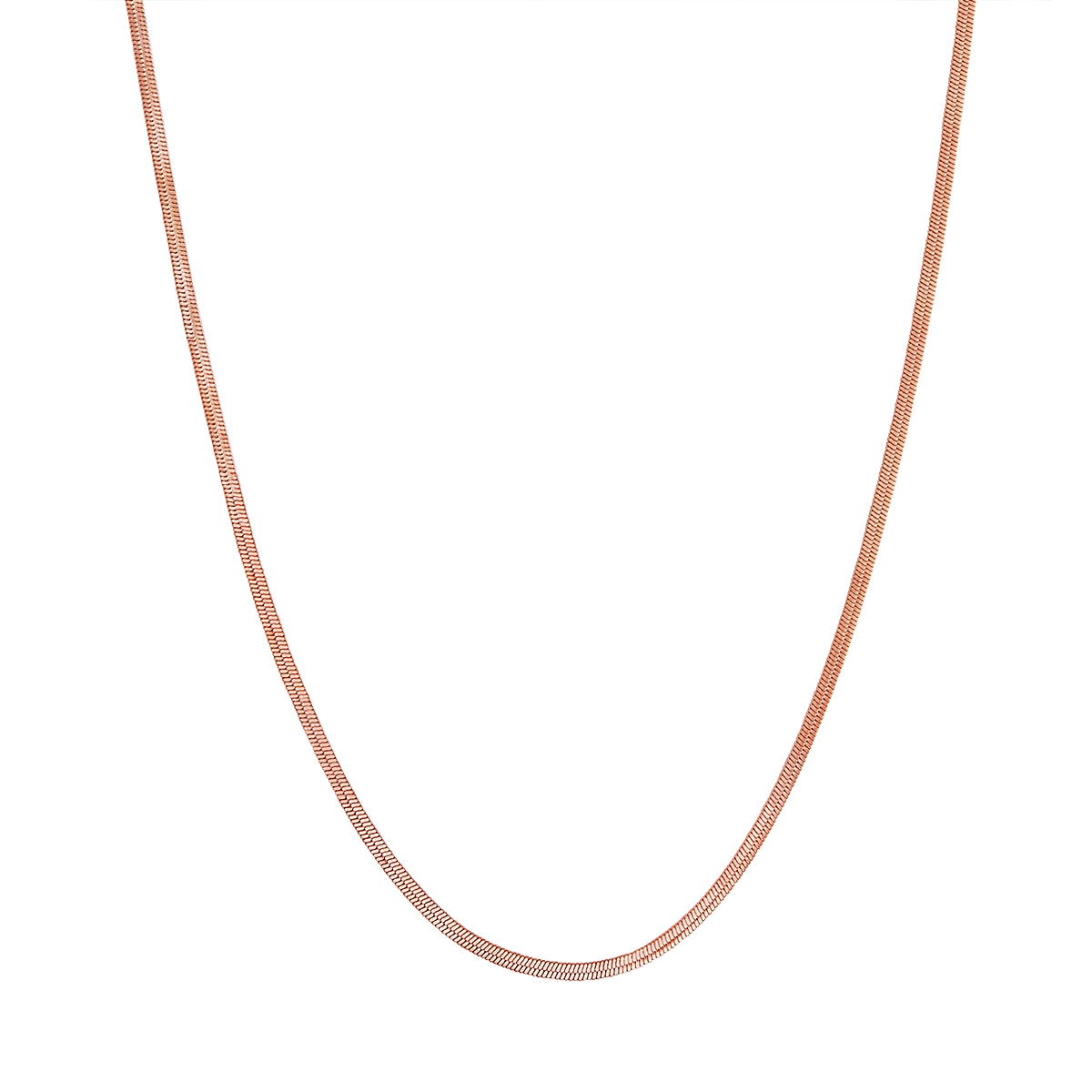 Glanzstücke München Womens Necklace Sterling Silver Rose Gold - Size 38cm