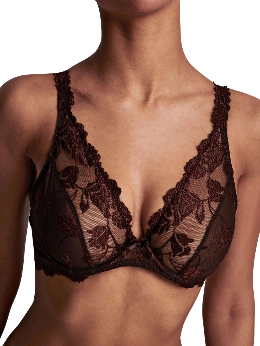 Aubade Womens Softessence Underwired Triangle Bra - Brown Polyamide - Size 34D