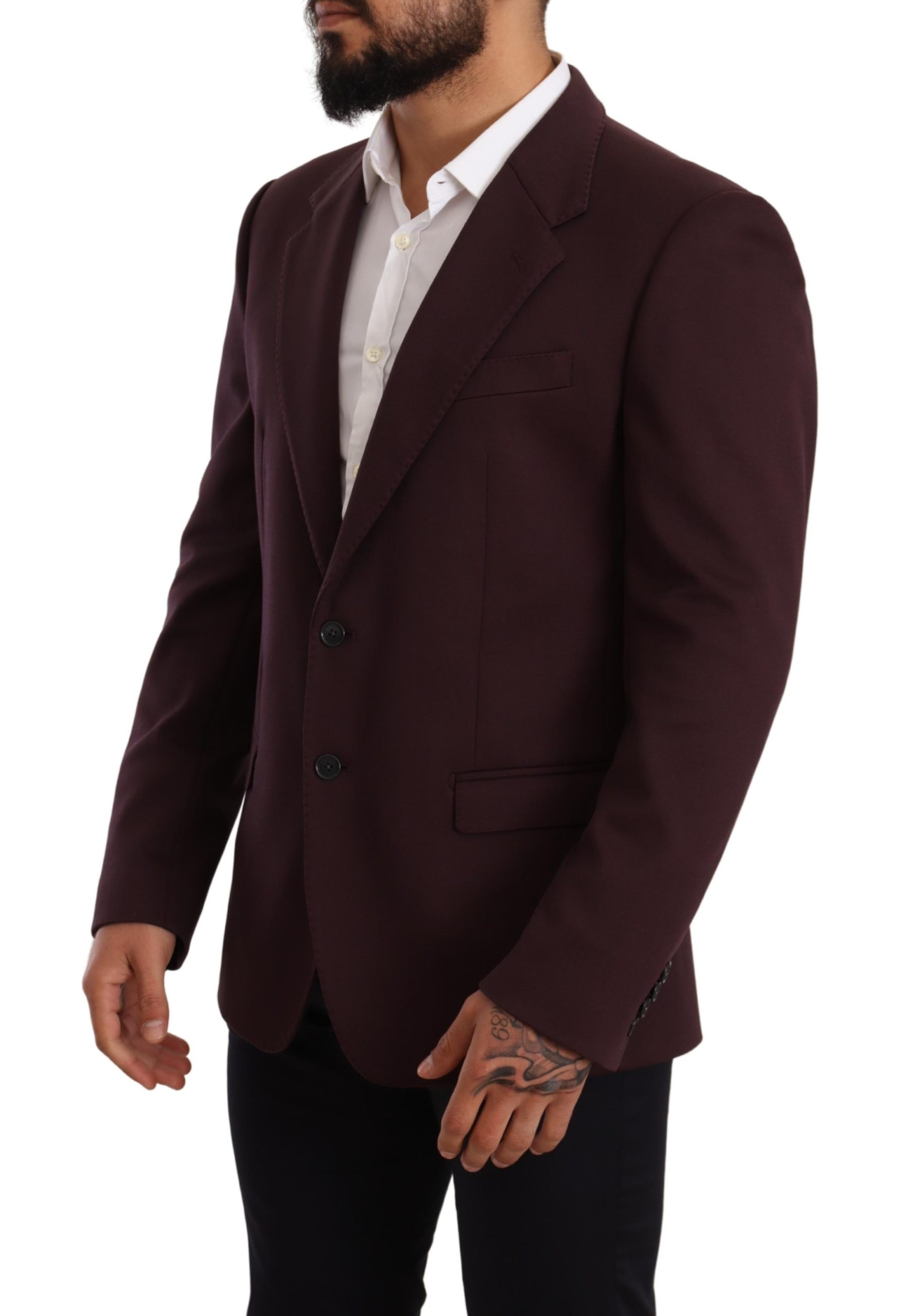 Herr Lila Bomull Slim Blazer Jacka 2