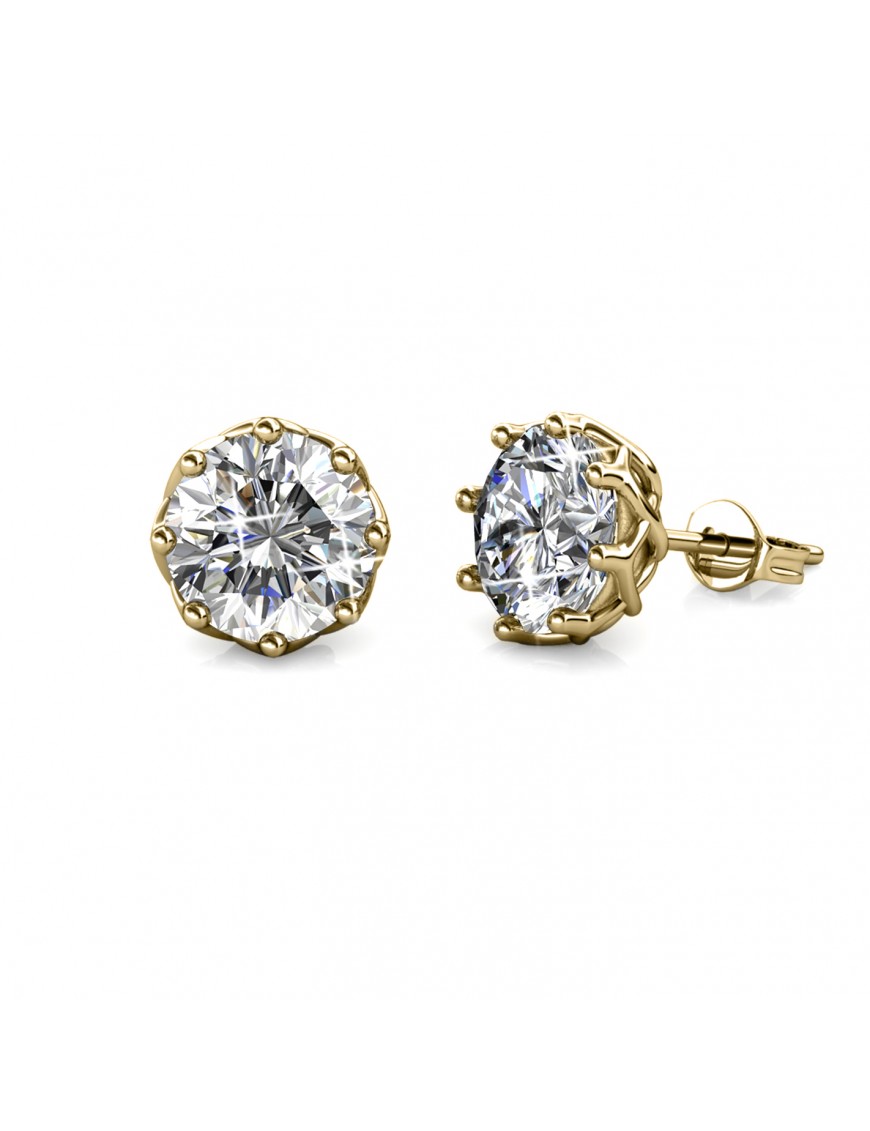 Thumbnail - Lilien-Ohrringe - Gold und Kristall
