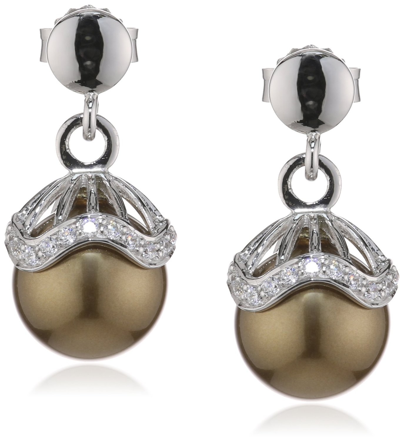 Orphelia Womens 925 Sterling Silver Drop Earrings - Zo-5028 - One Size