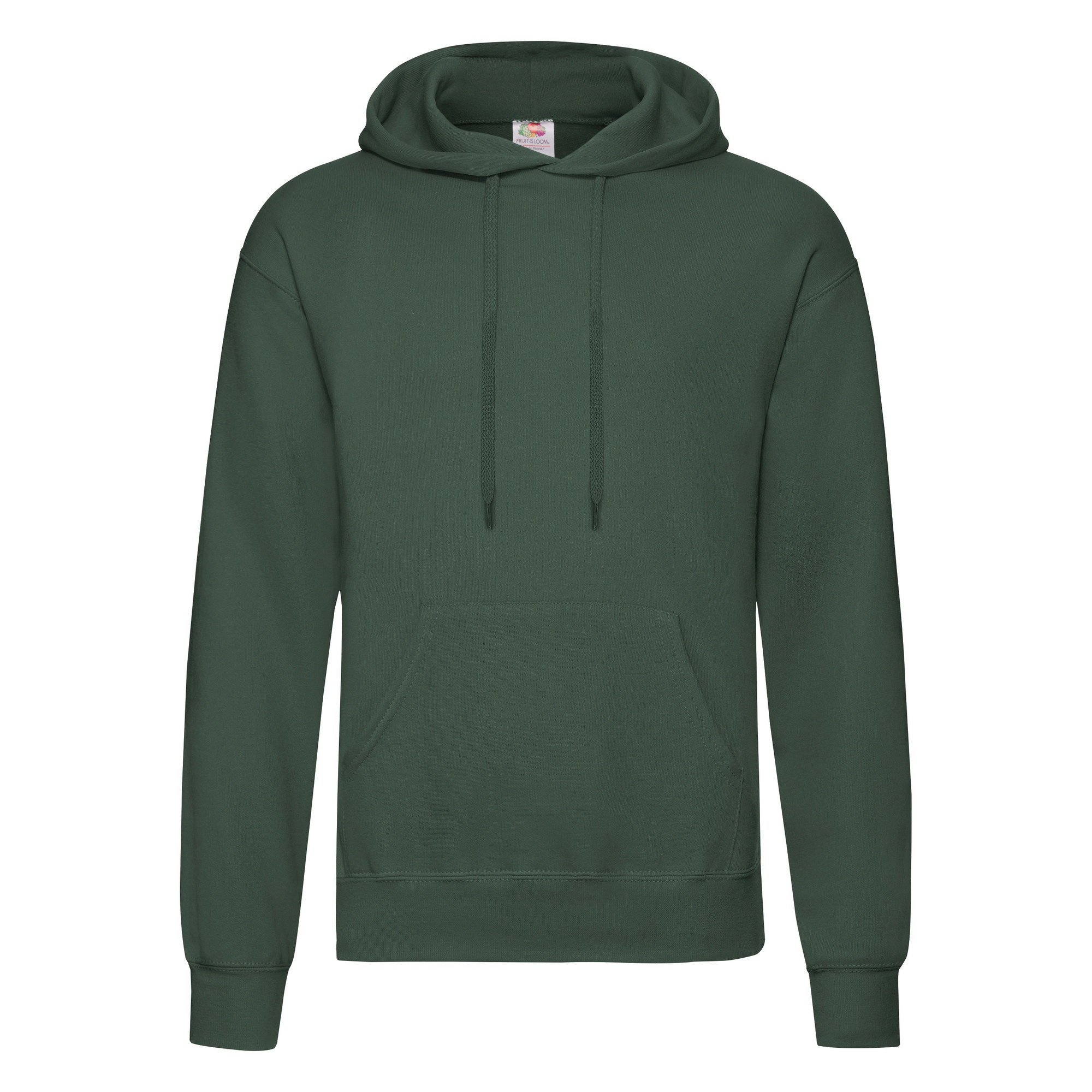 Thumbnail - Fruit Of The Loom Herren Sweatshirt mit Kapuze / Hoodie (Flasche grün)