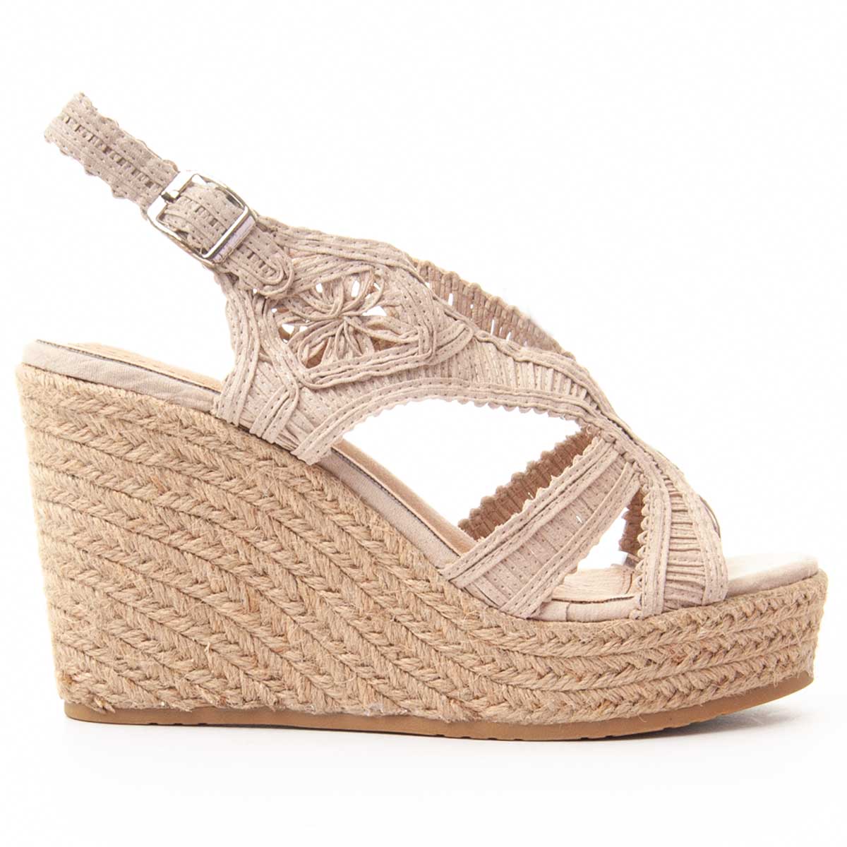 Thumbnail - Montevita Wedge Sparto Sandale Spartsum10 in Beige