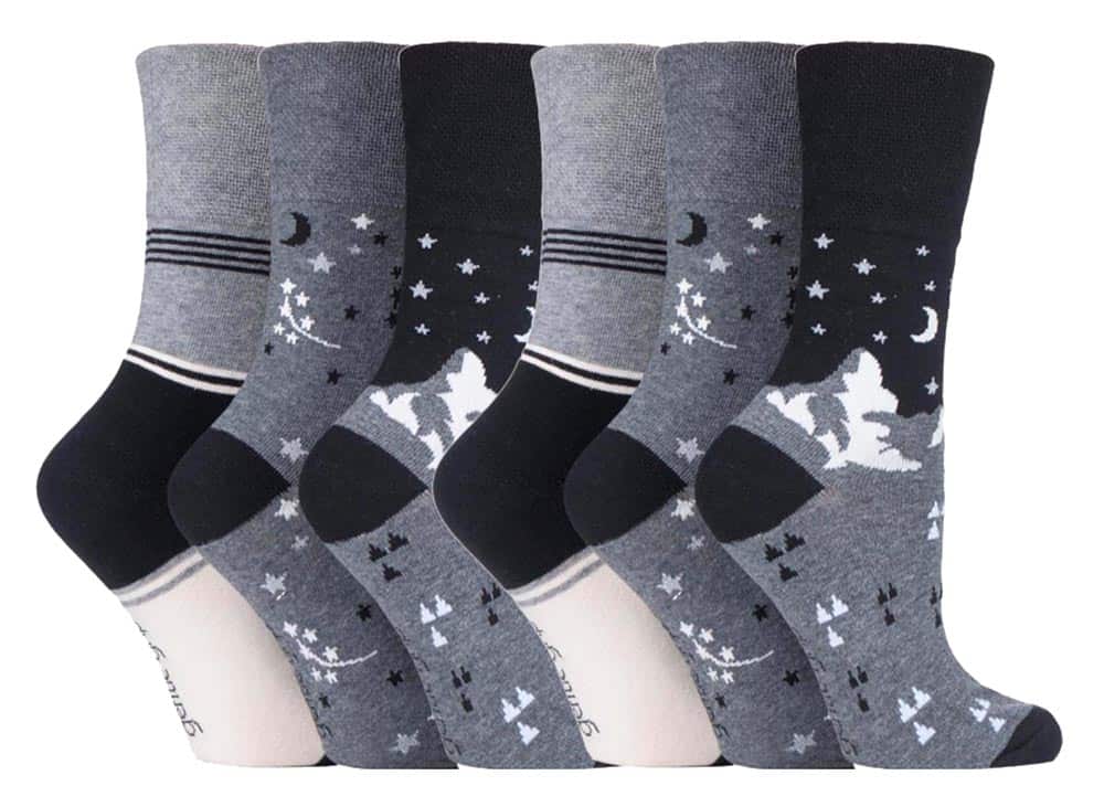 Gentle Grip - 6 par icke elastiska Gentle Grip-strumpor för damer - GG203