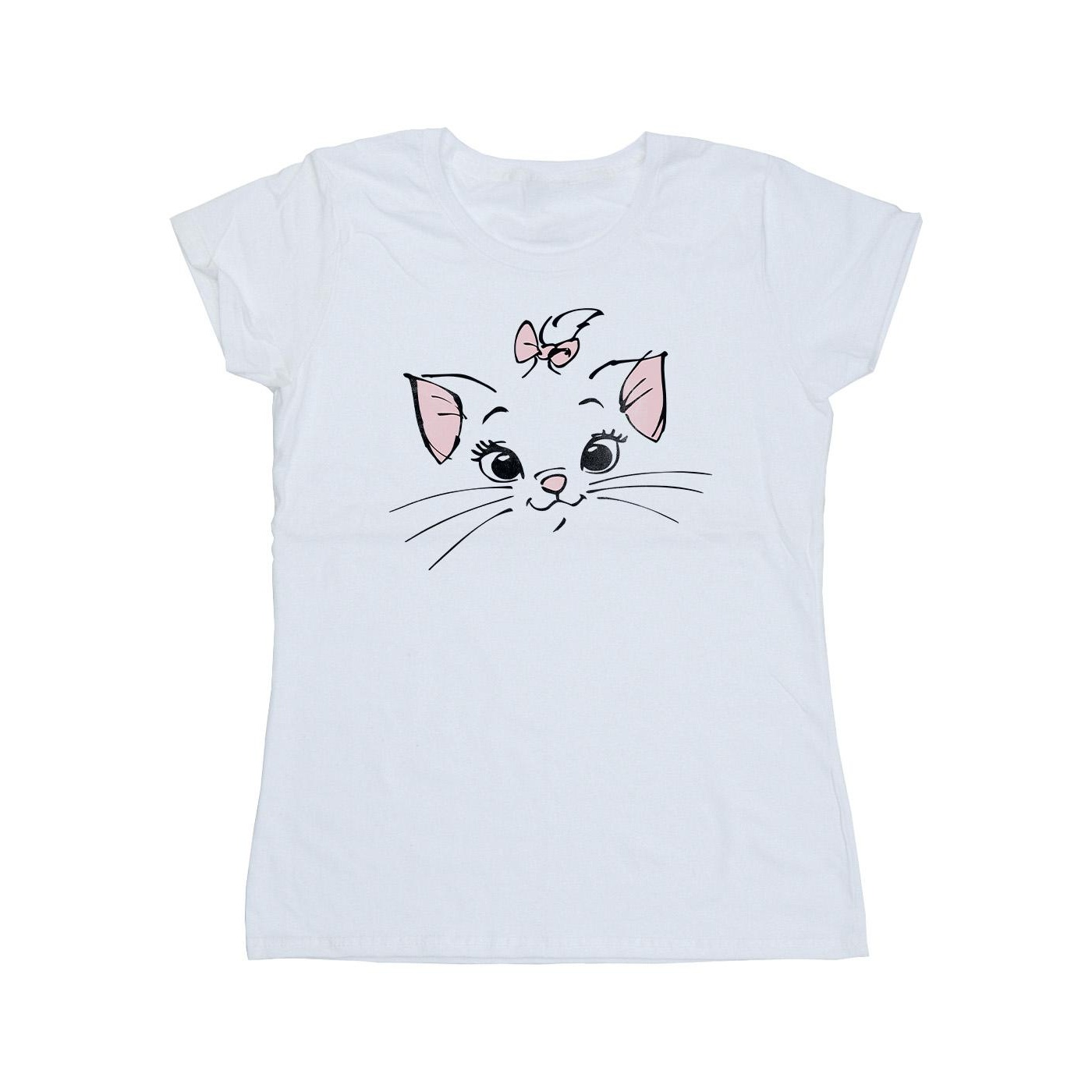 Thumbnail - Disney - "Classics Marie Face Pocket" T-Shirt für Damen (Weiß)