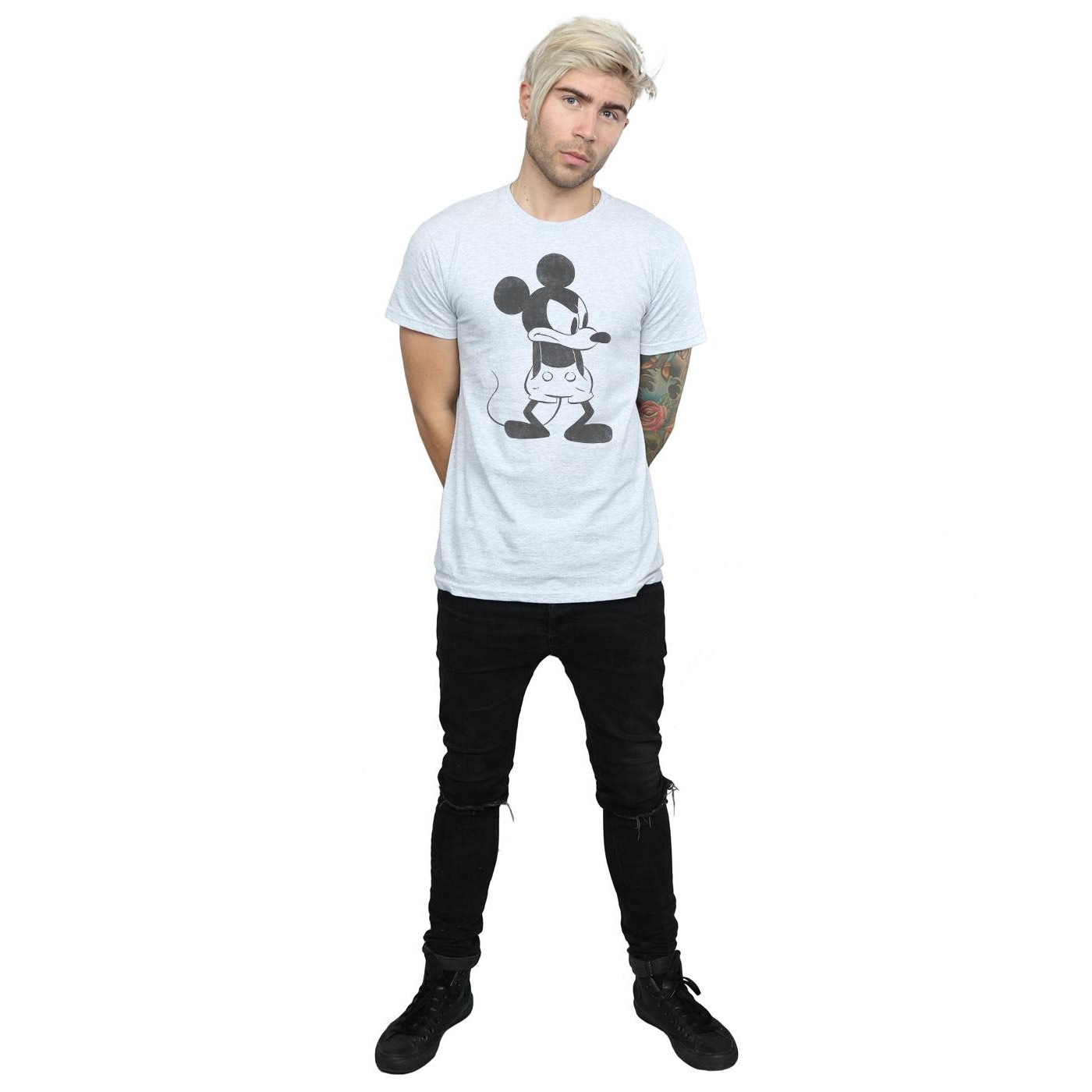 Disney Mens Mickey Mouse Angry T-Shirt (Sports Grey) herr – bild 2