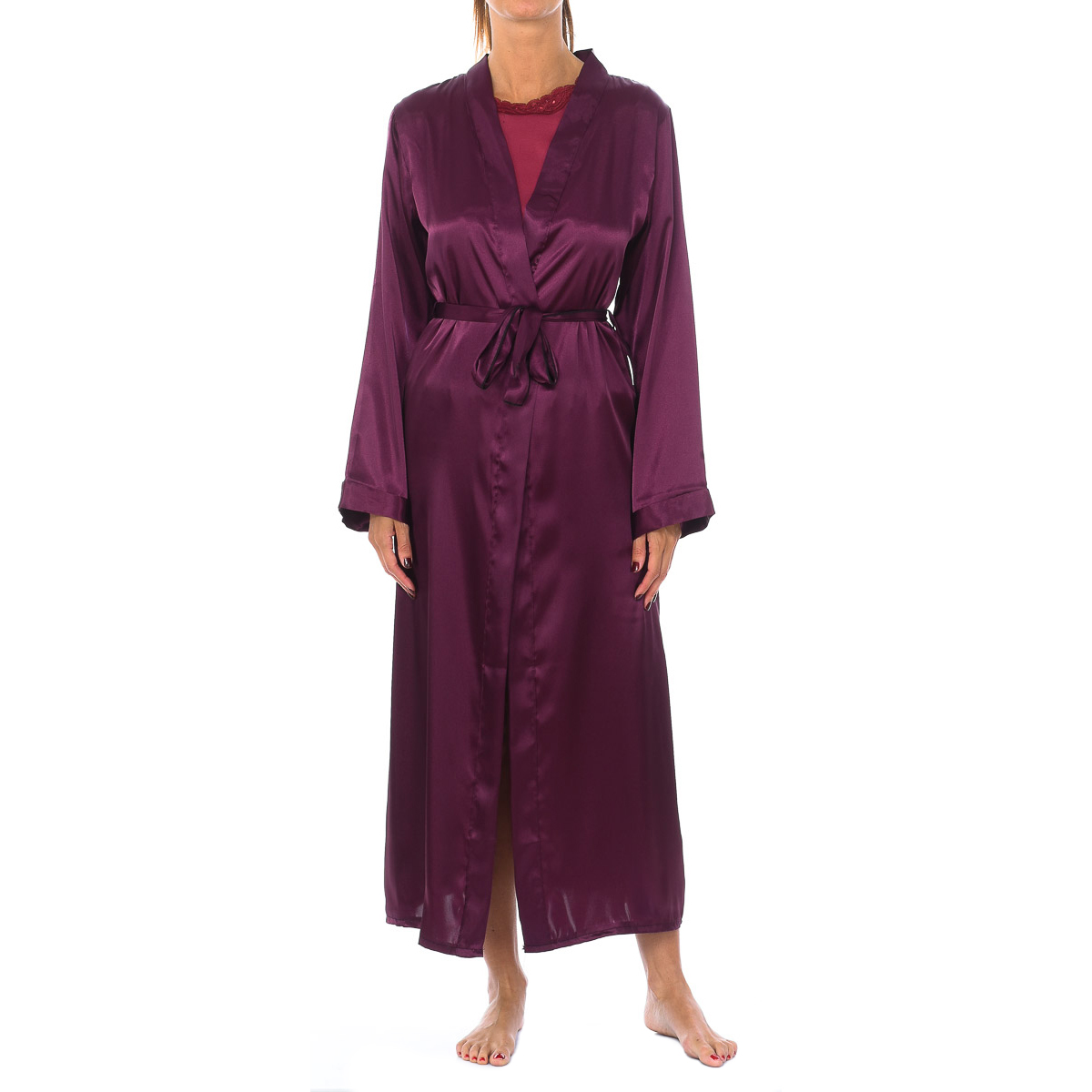 Kisses&Love Womens Cross 3/4 sleeve robe with drawstring closure 2116 woman - Multicolour - Size X-Large