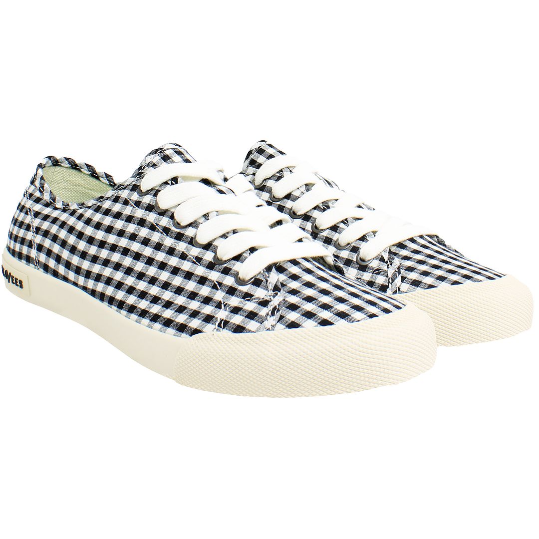 Seavees Monterey Americana Dam Svart/Vit Plimsolls sneakers – bild 2