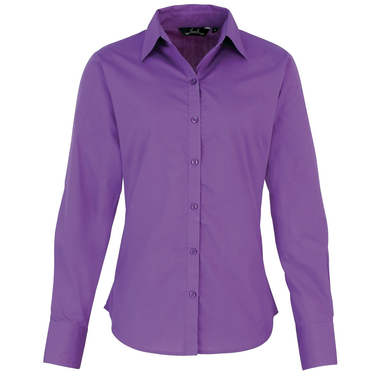 Thumbnail - Premier - Bluse für Damen Langärmlig (Kräftiges Violett)