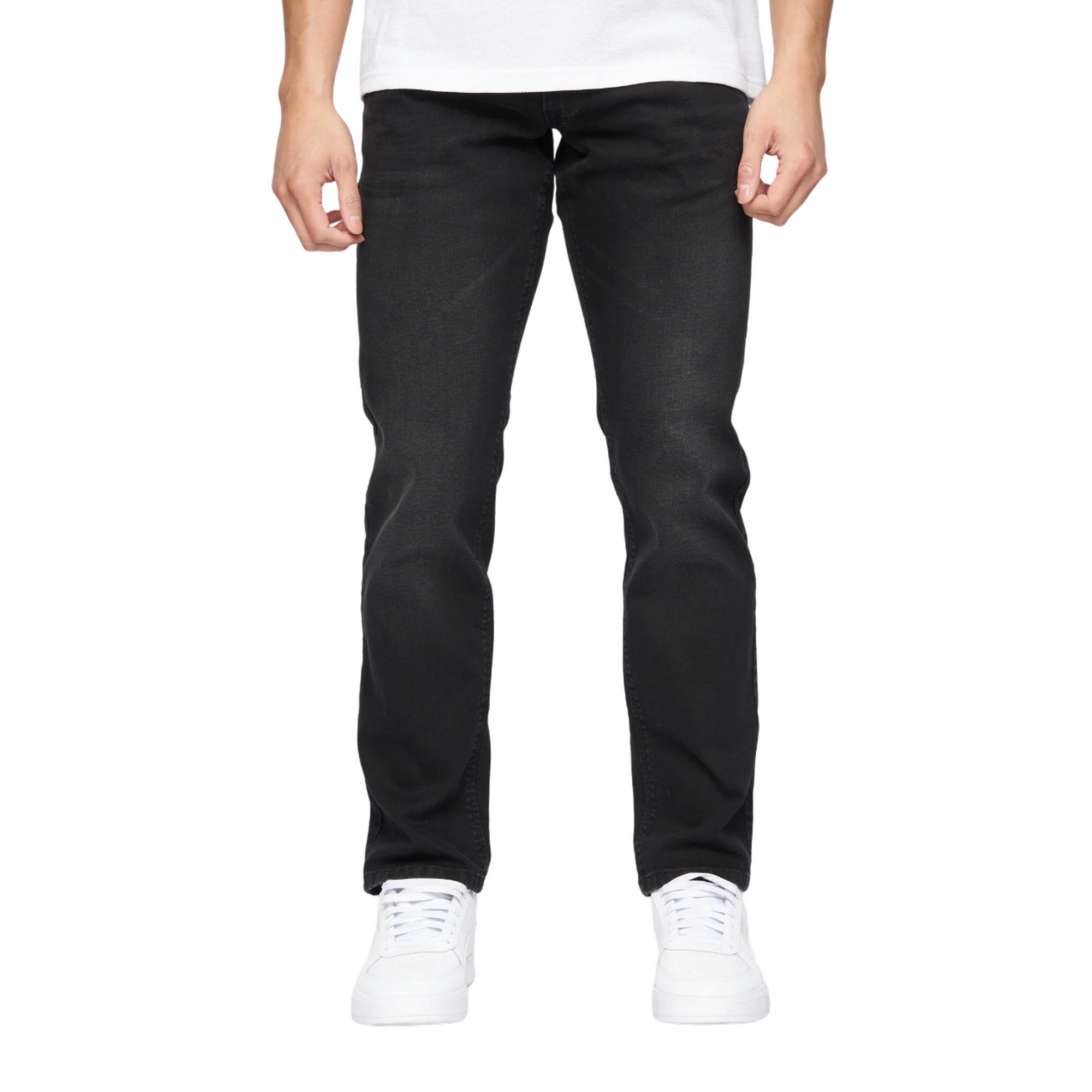 Crosshatch Mens Cadman Straight Jeans (Black Wash) - Size 36 Short