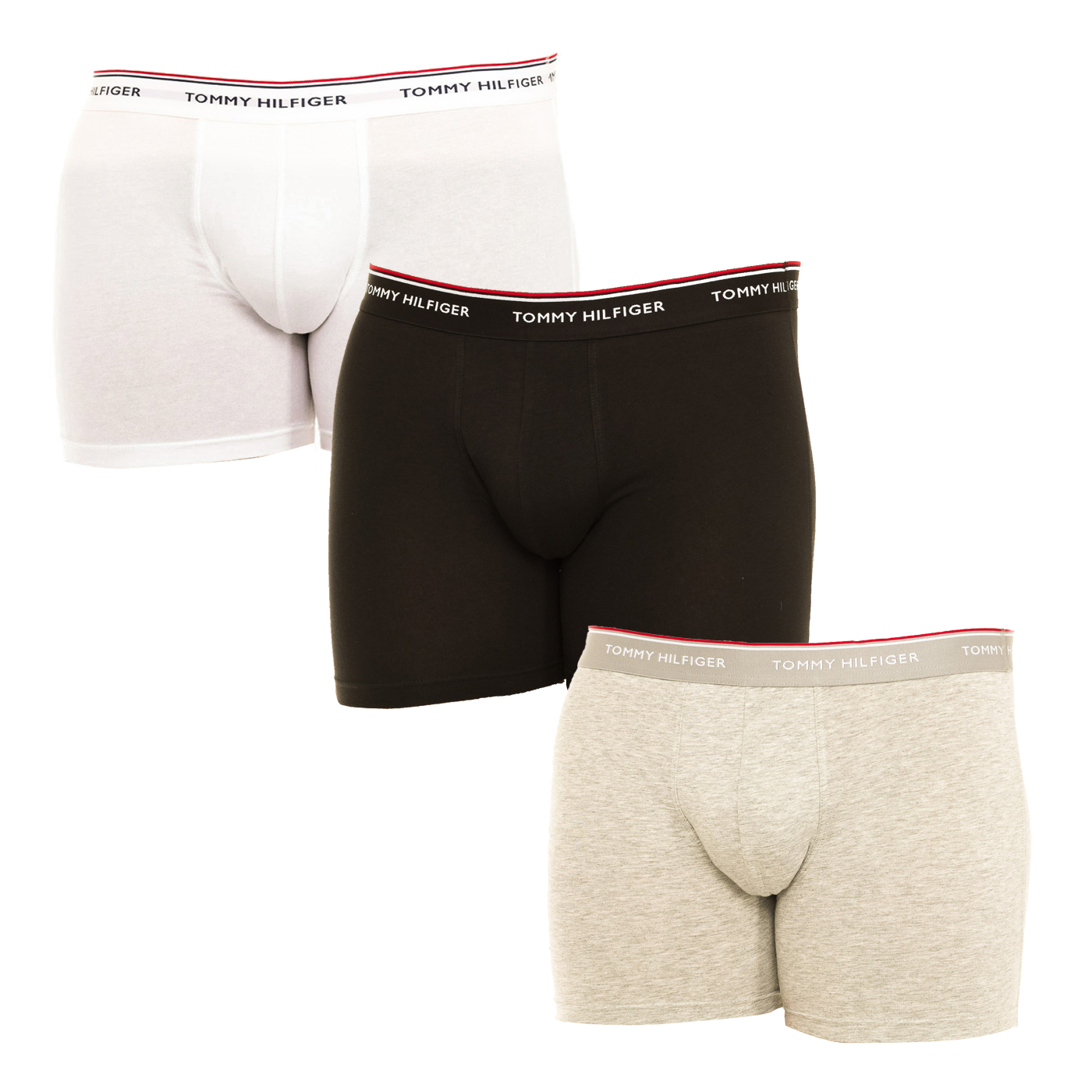 Tommy Hilfiger Herren Mehrfarben Pack-3 Atmungsaktive Boxershorts Aus Stoff Mit Anatomischer Vorderseite Um0um00010 Man Klein