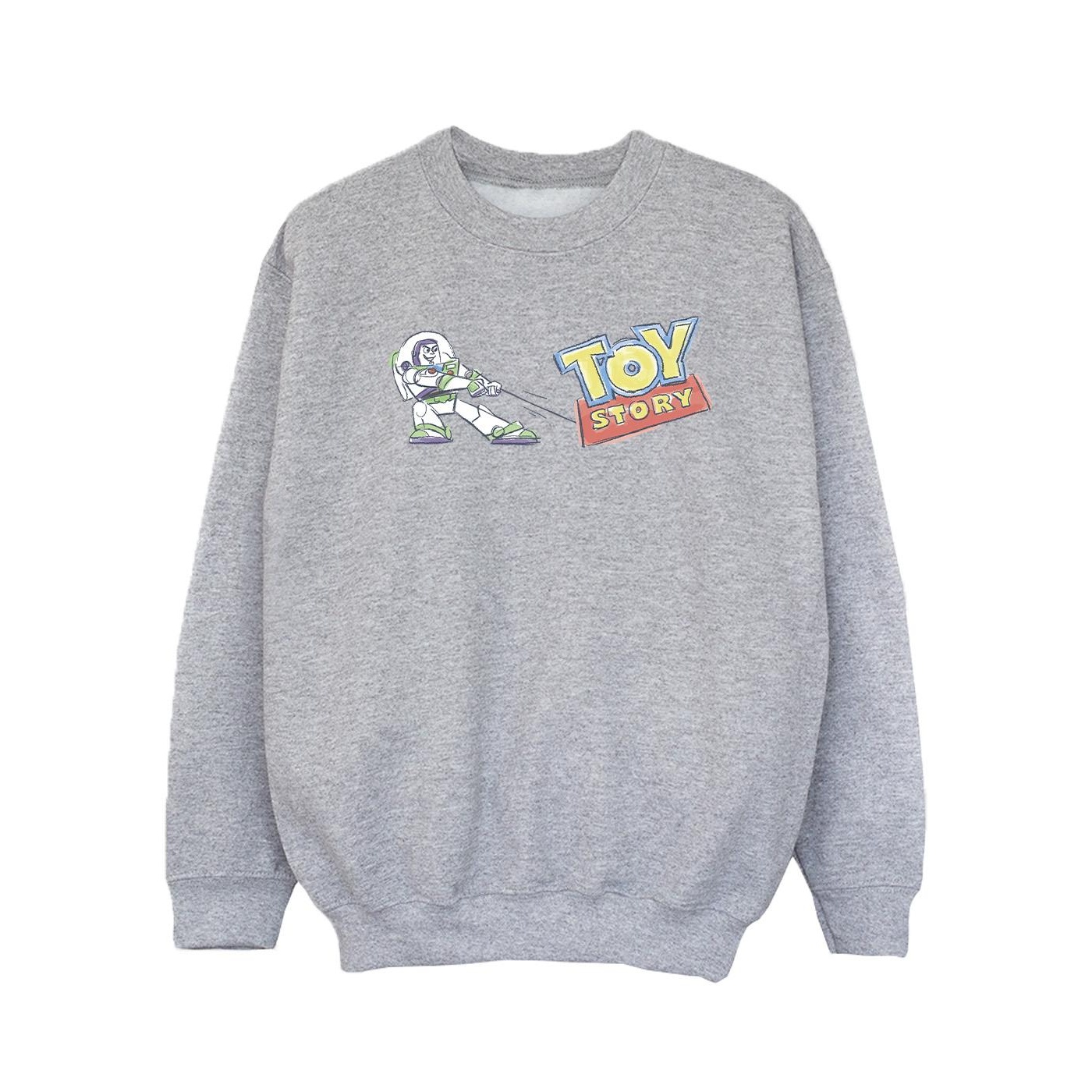 Thumbnail - Disney - "Toy Story Buzz Pulling Logo" Sweatshirt für Mädchen (Grau)