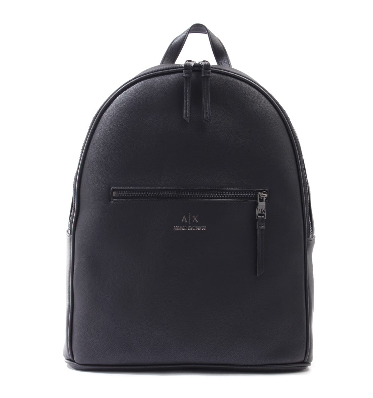 Armani Exchange Matte Faux Leather Mens Backpack - Black - One Size