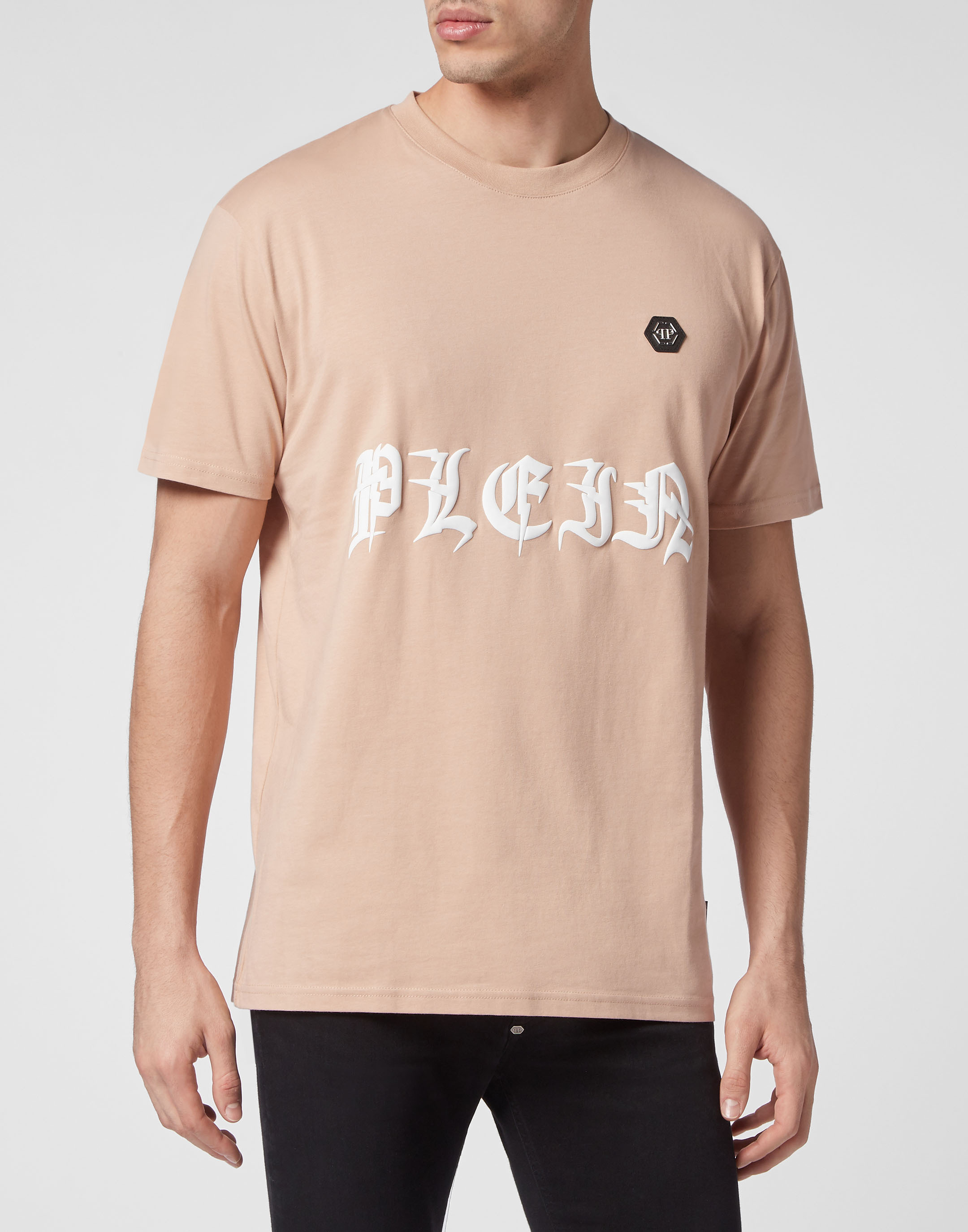 T-shirt Rund Hals Gotisk Plein
