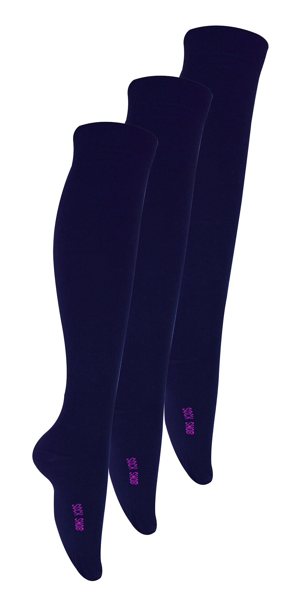 Sock Snob Boys 3 Pair Multipack Girls Knee High Bamboo Socks