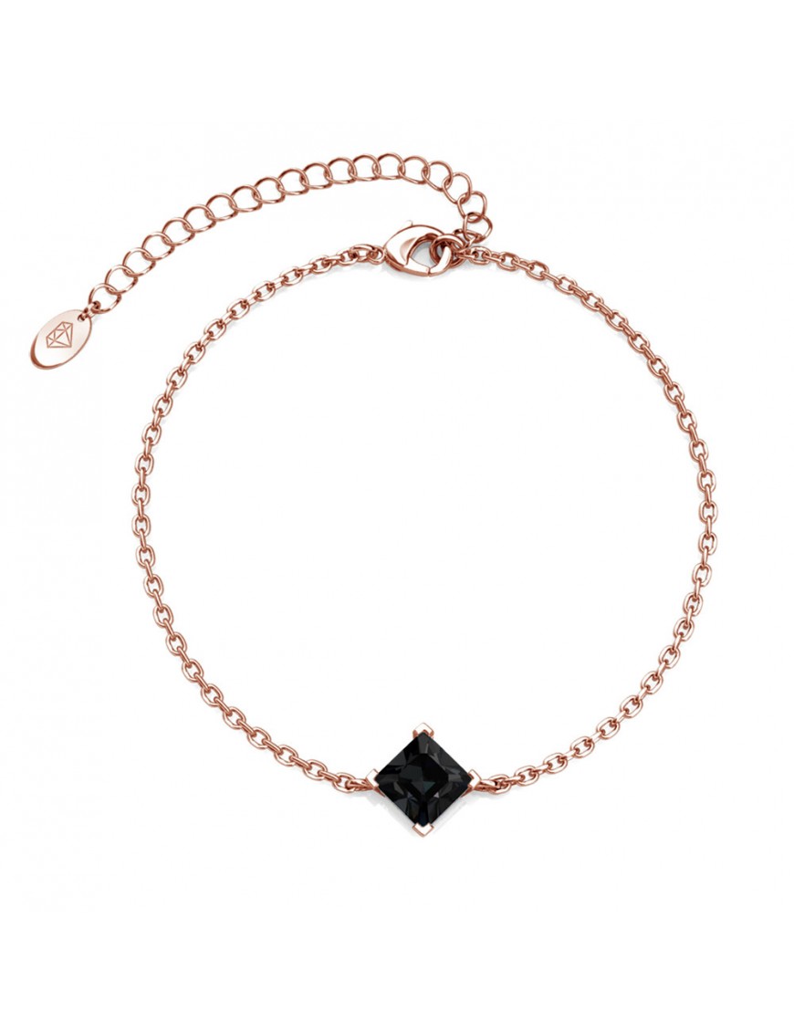 Thumbnail - Calle-Armband - Rose Gold und Schwarz