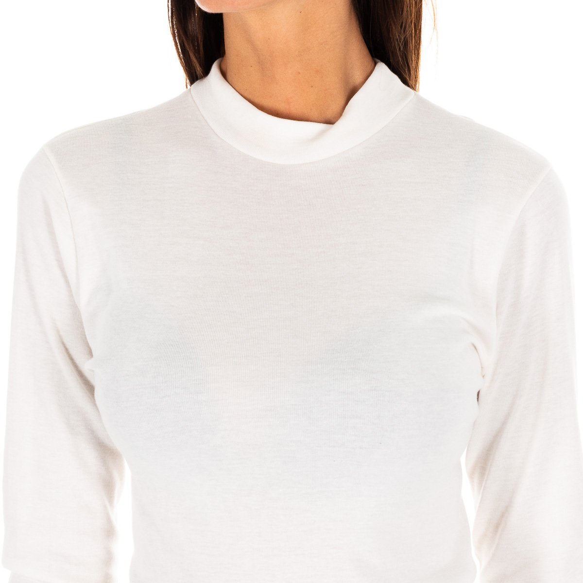 Kisses & Love Långärmad T-shirt med halvhög krage 1625-M dam – bild 2