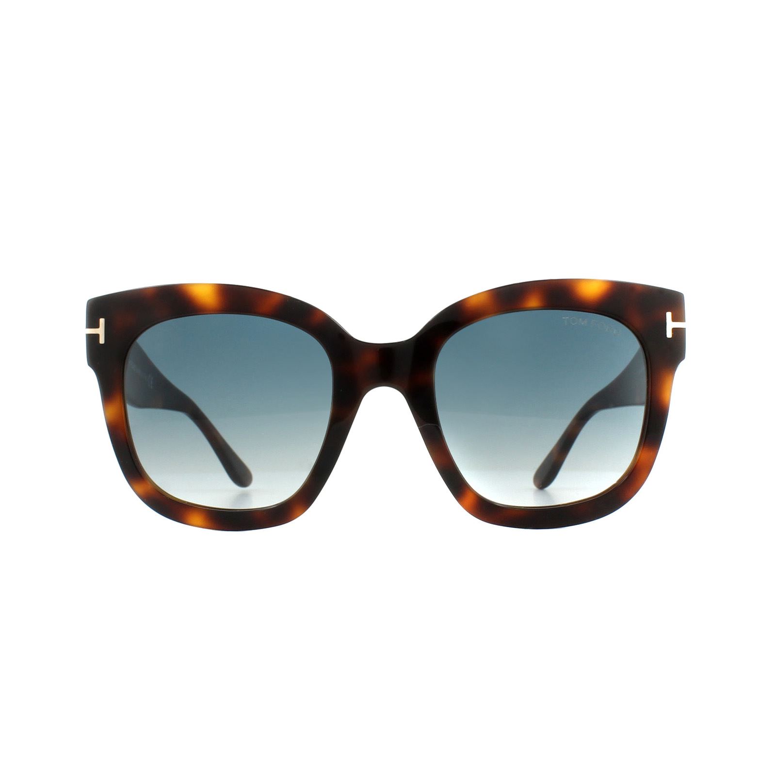 Thumbnail - Tom Ford Lunettes De Soleil 0613 Beatrix 53W Blonde Havana Bleu Dégradé