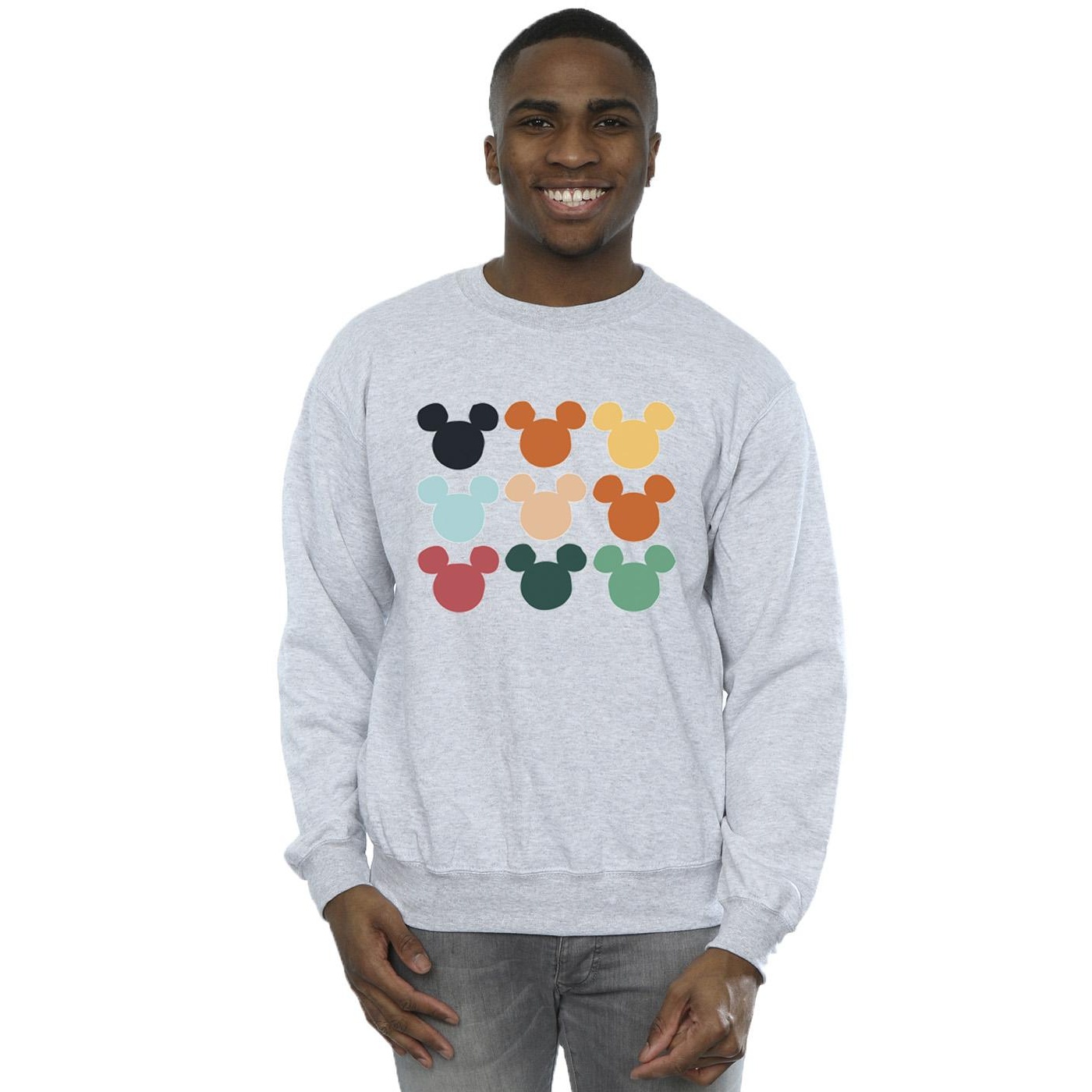 Disney Mens Mickey Mouse Heads Square Sweatshirt (Sports Grey) herr – bild 2