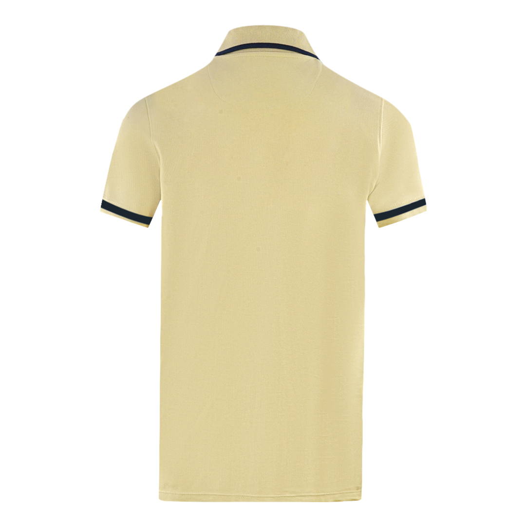 Aquascutum London Broderad Badge Beige Polotröja herr – bild 2