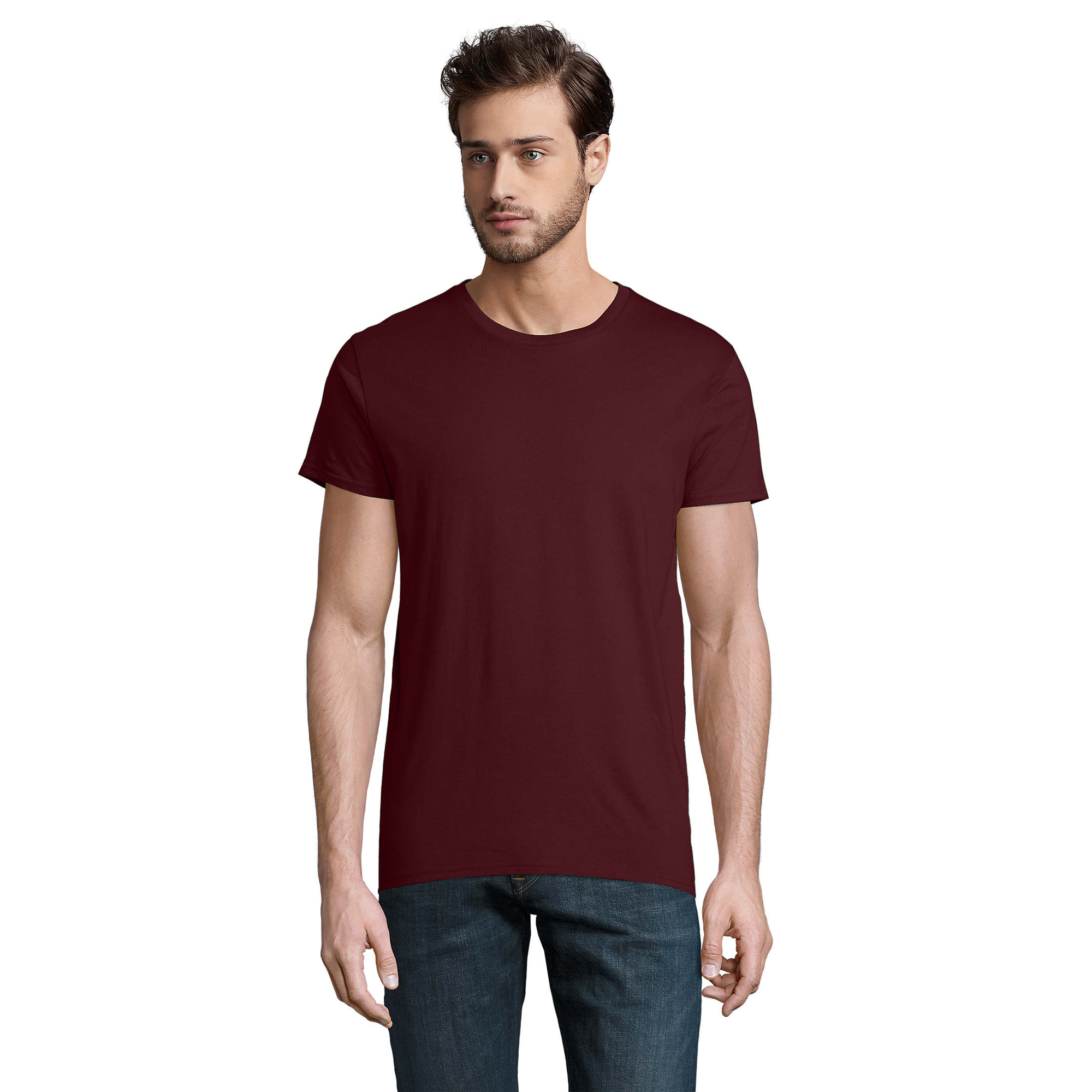 SOLS Heren Pioneer Biologisch Katoenen T-Shirt (Bourgondië)