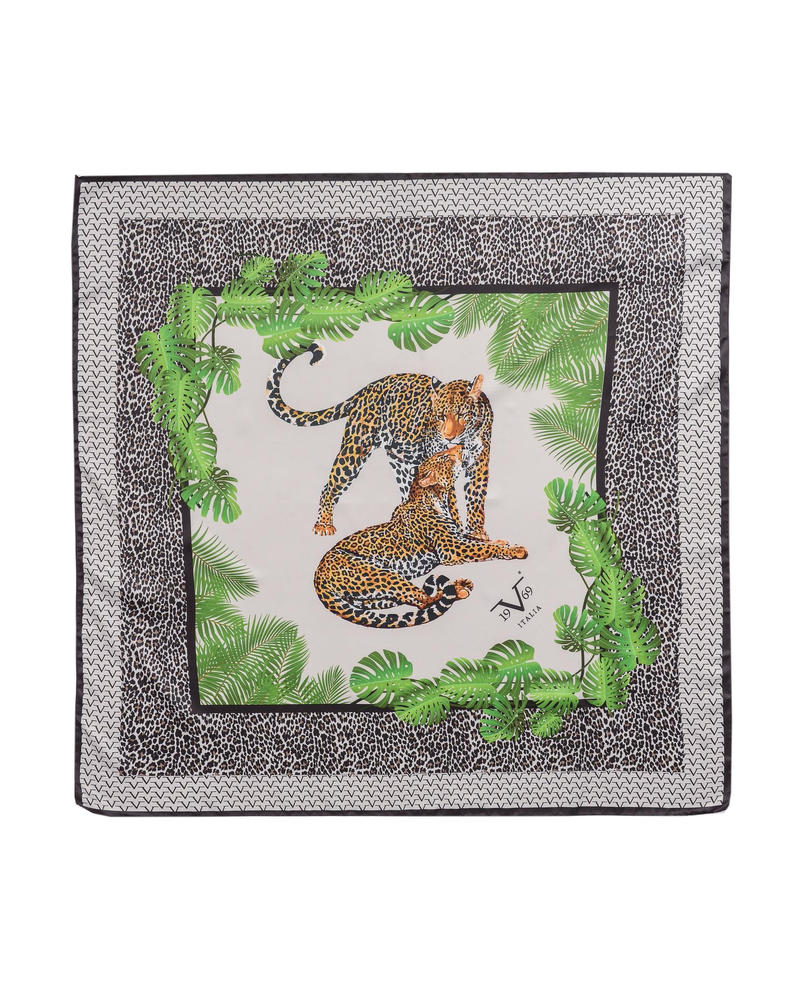 19v69 Italia Womens Foulard with Leopard Print - Multicolour - One Size