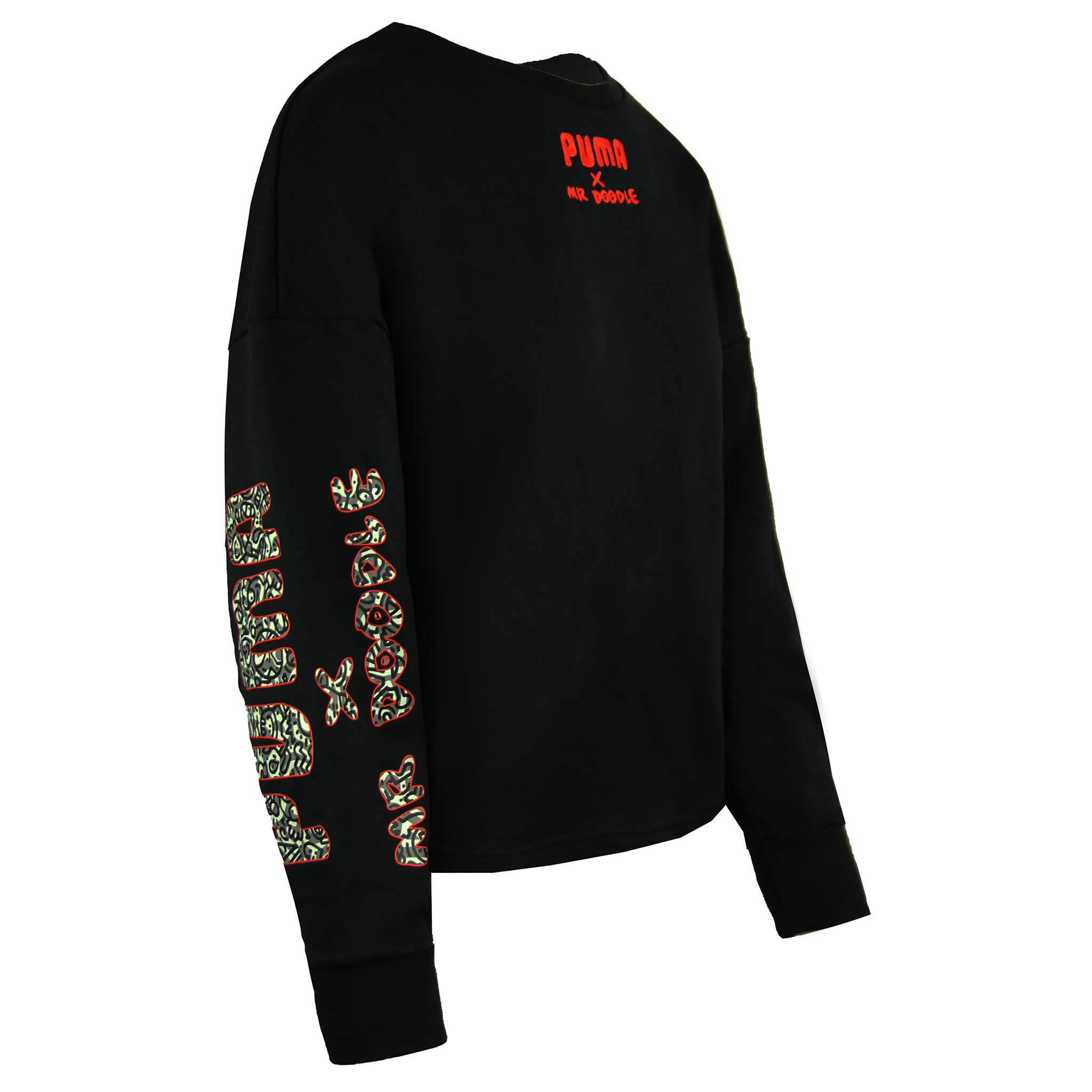 Puma x Mr Doodle Långärmad Crew Neck Svart Herr Grafisk Sweatshirt 598687 01 – bild 2