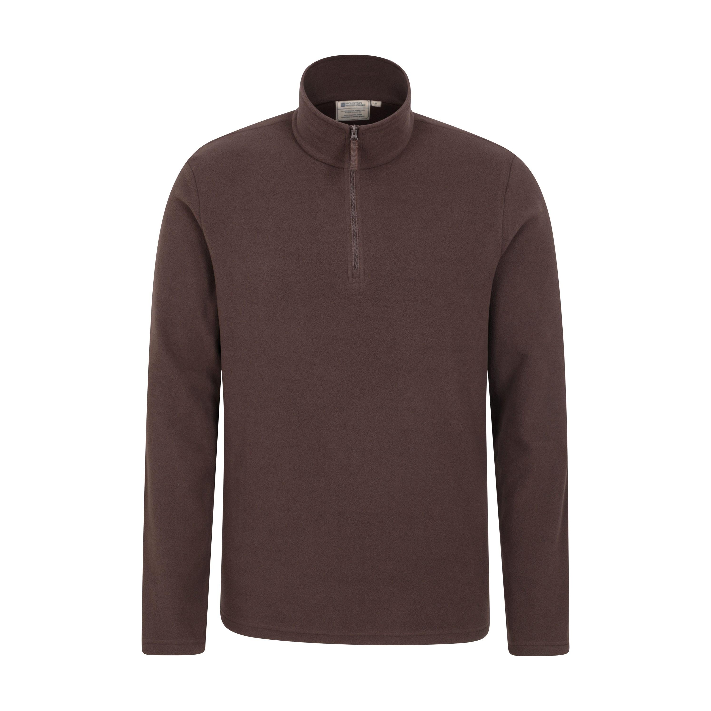 Thumbnail - Mountain Warehouse - "Camber II" Fleece-Oberteil mit halbem Reißverschluss für Herren (Braun)