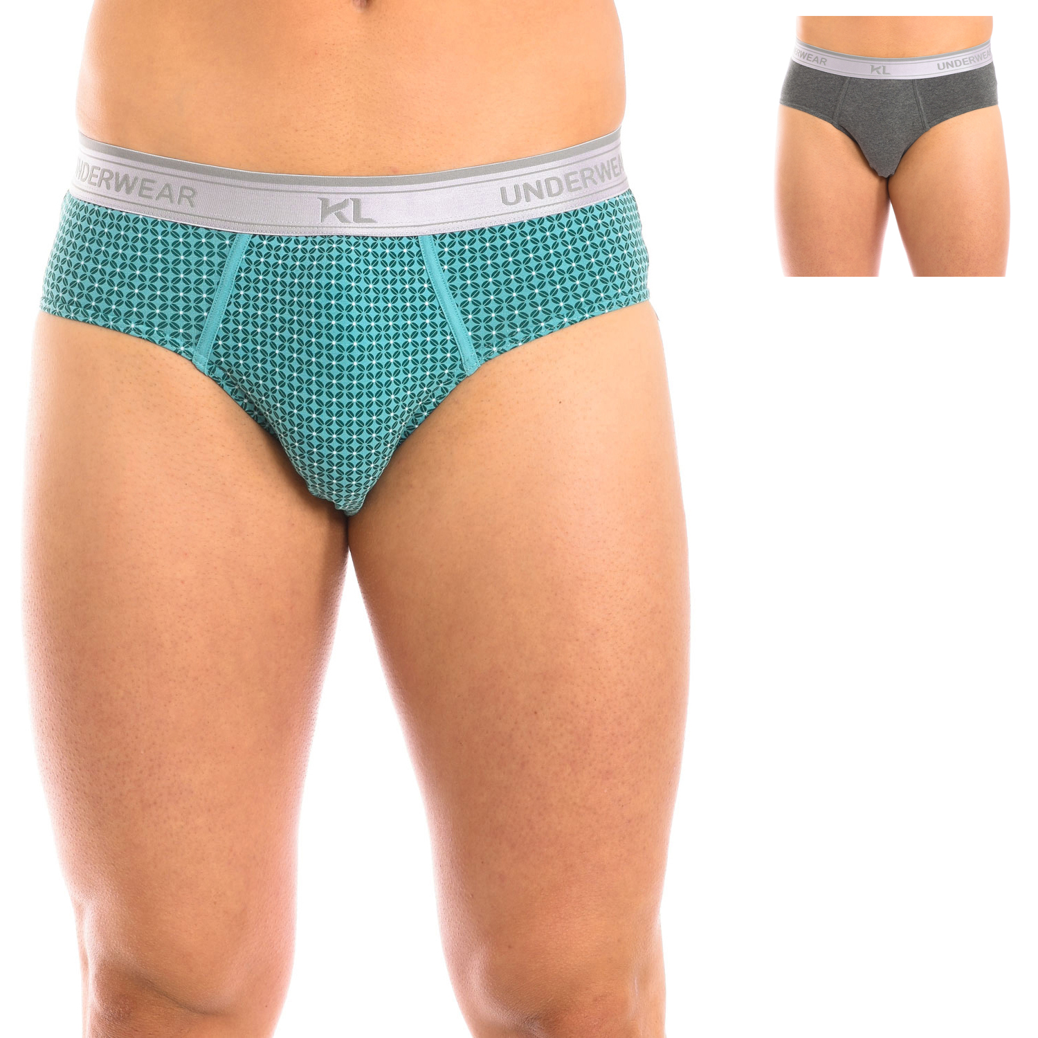 Kisses And Love Pack-2 Basic Briefs andningsbart tyg KL2014 man brief herr – bild 2