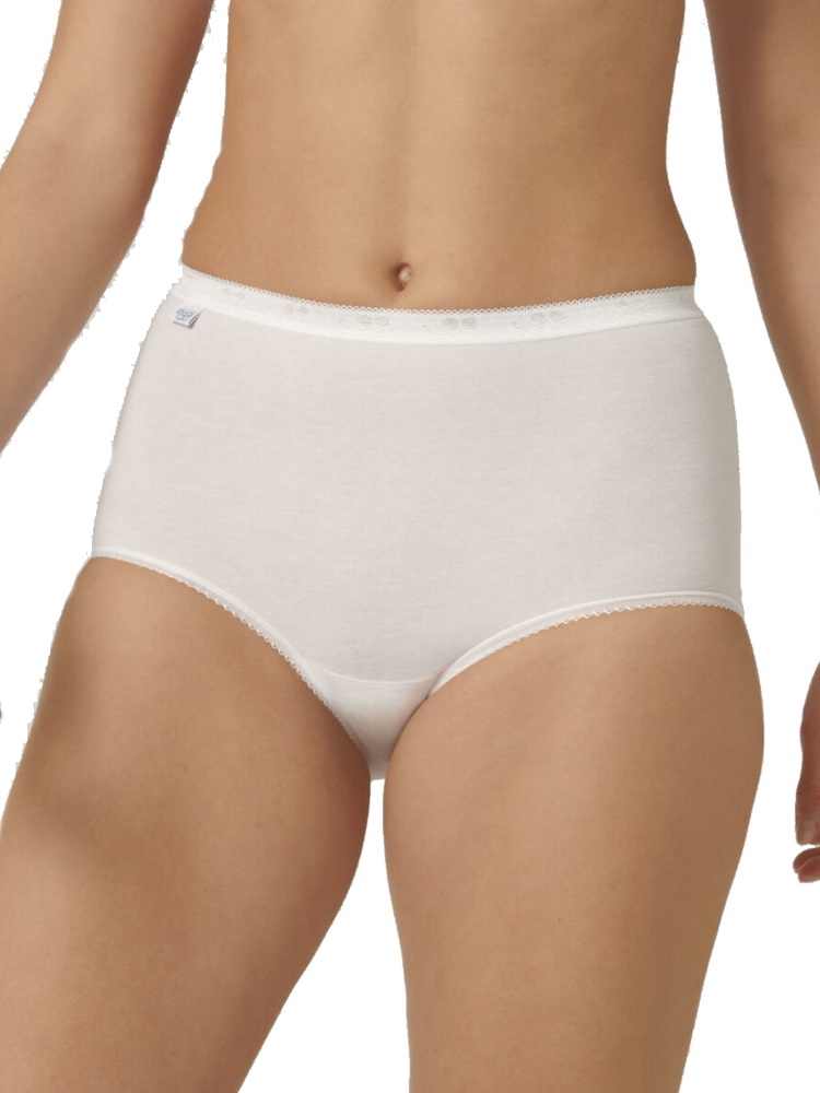 Sloggi Womens Basic+ Maxi Briefs - White Cotton - Size 2XL
